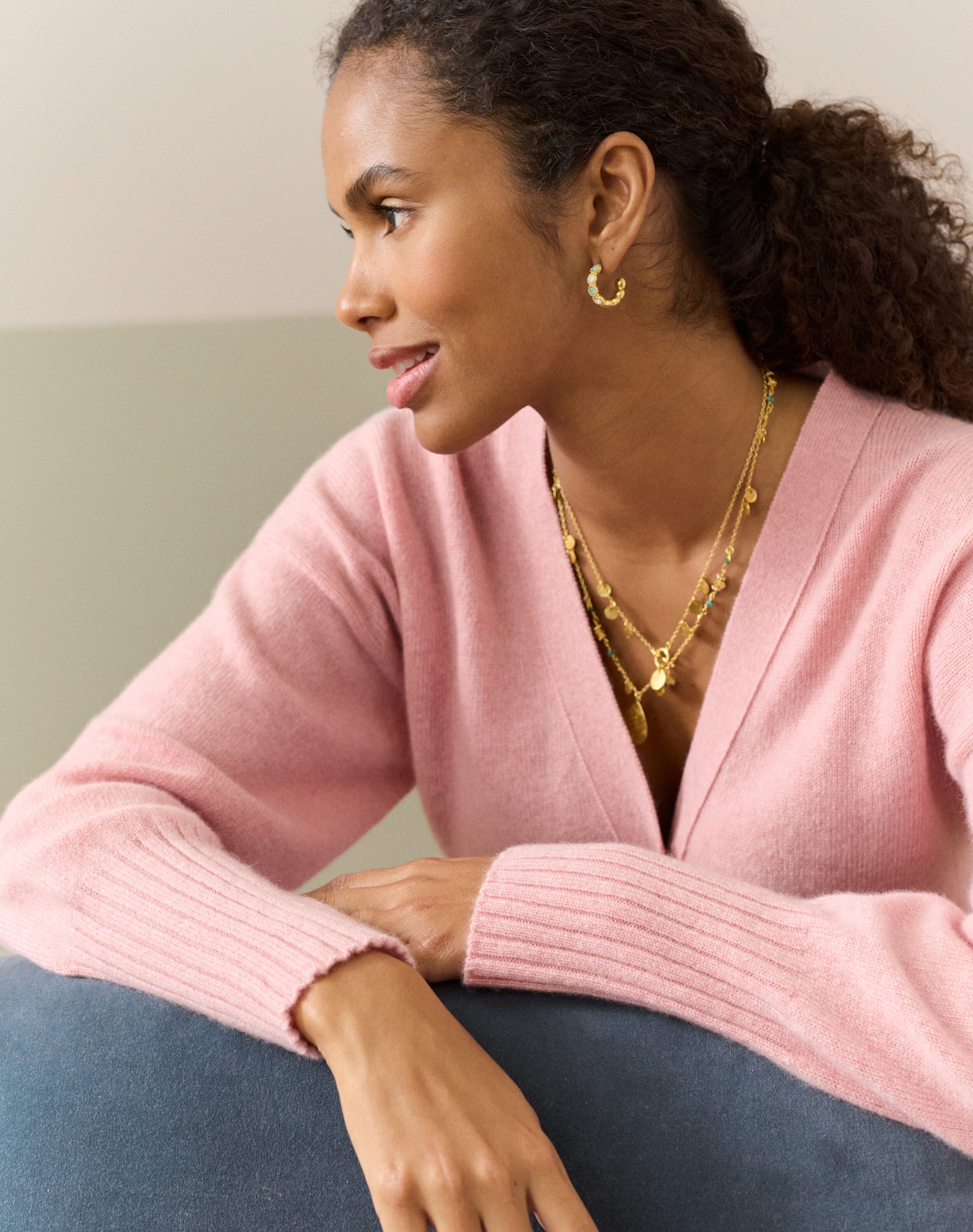 Cashmere V Neck Cardigan