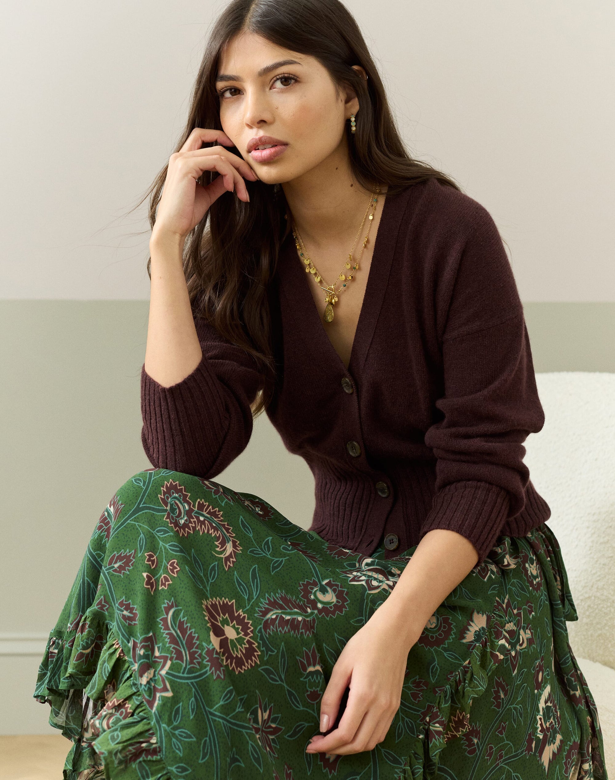 Cashmere V Neck Cardigan