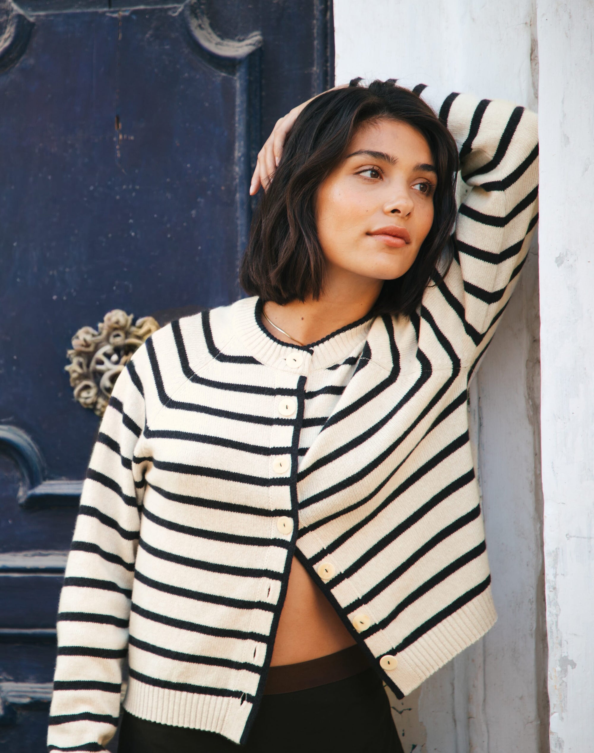 Cashmere Stripy Cardigan