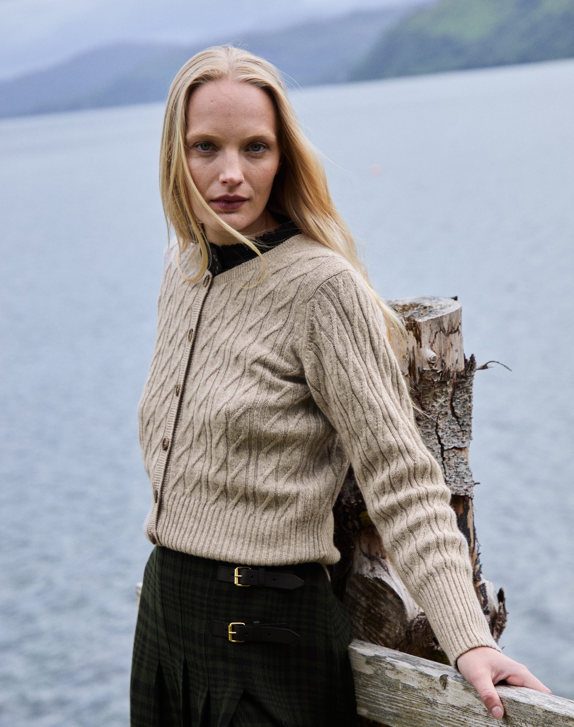 Cashmere Cable Cardigan