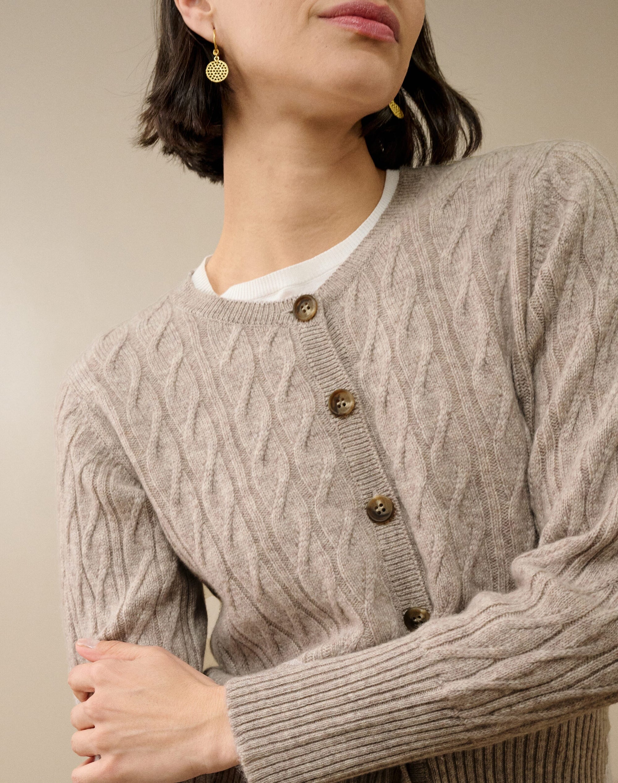 Cashmere Cable Cardigan