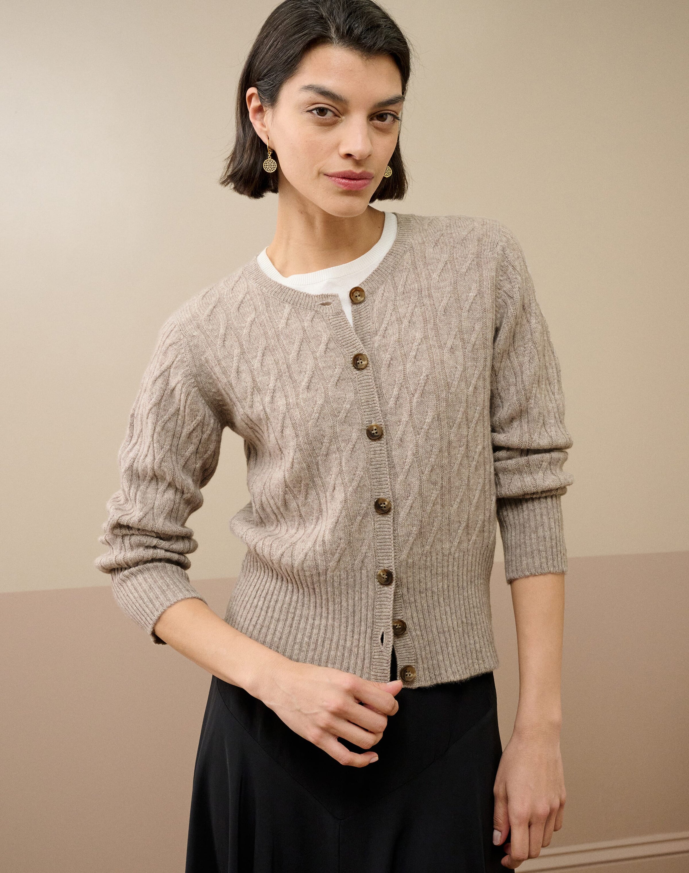 Cashmere Cable Cardigan
