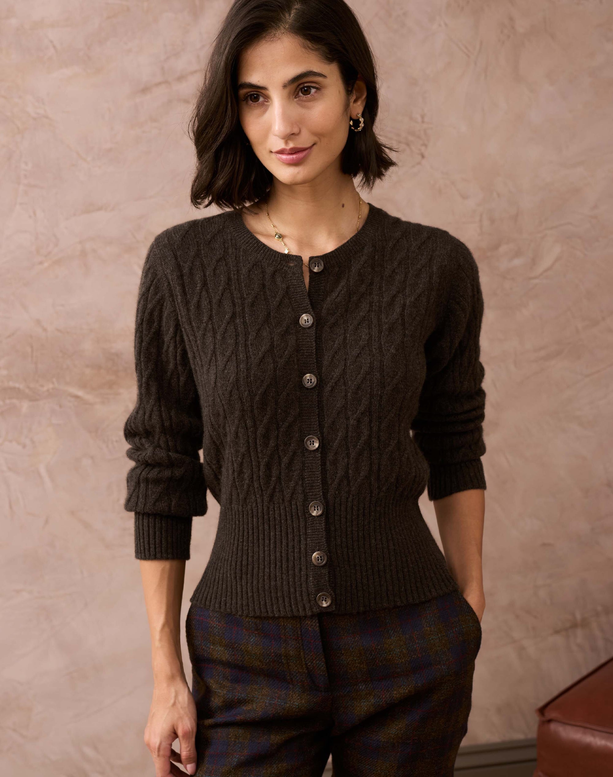 Cashmere Cable Cardigan
