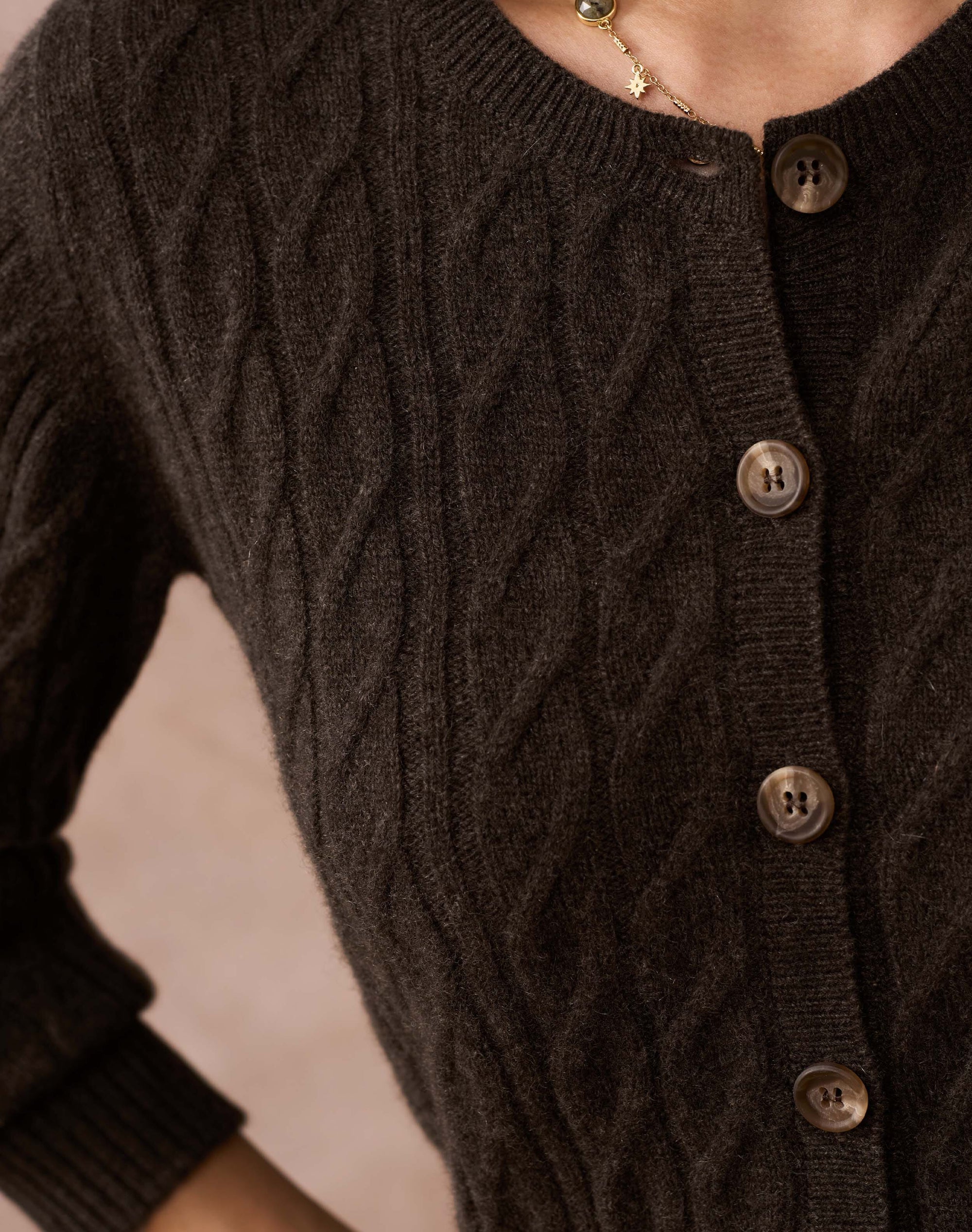 Cashmere Cable Cardigan
