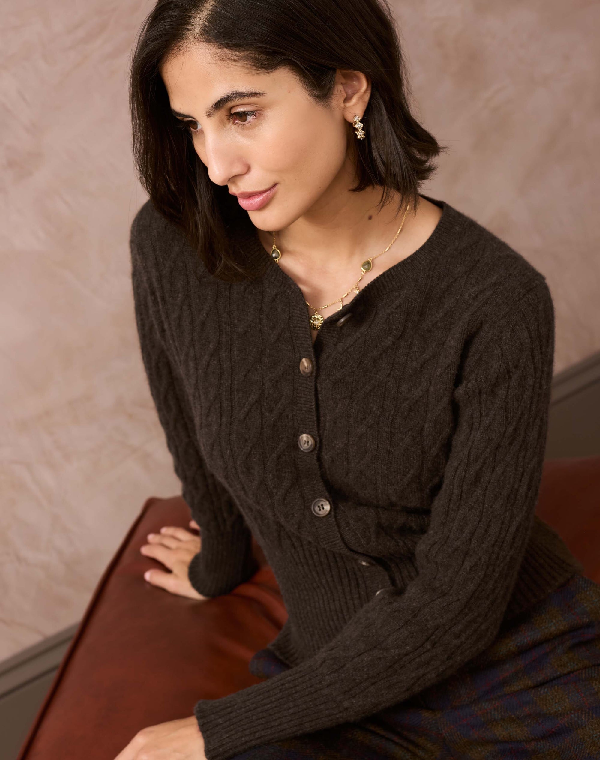Cashmere Cable Cardigan