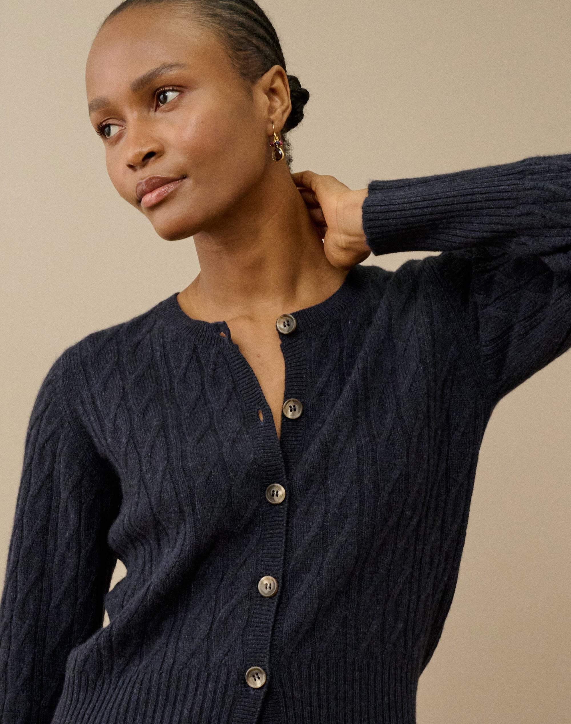 Cashmere Cable Cardigan