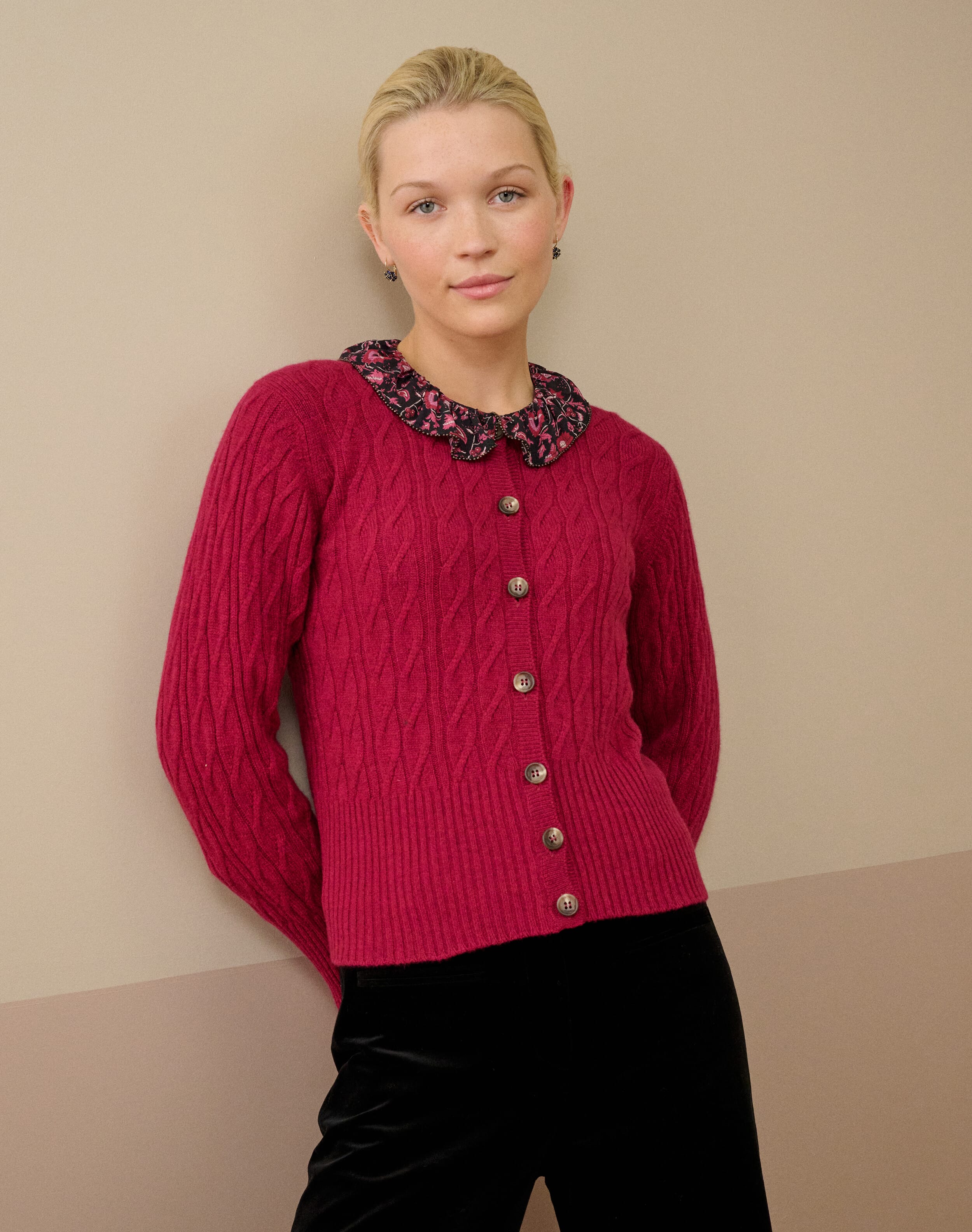 Cashmere Cable Cardigan