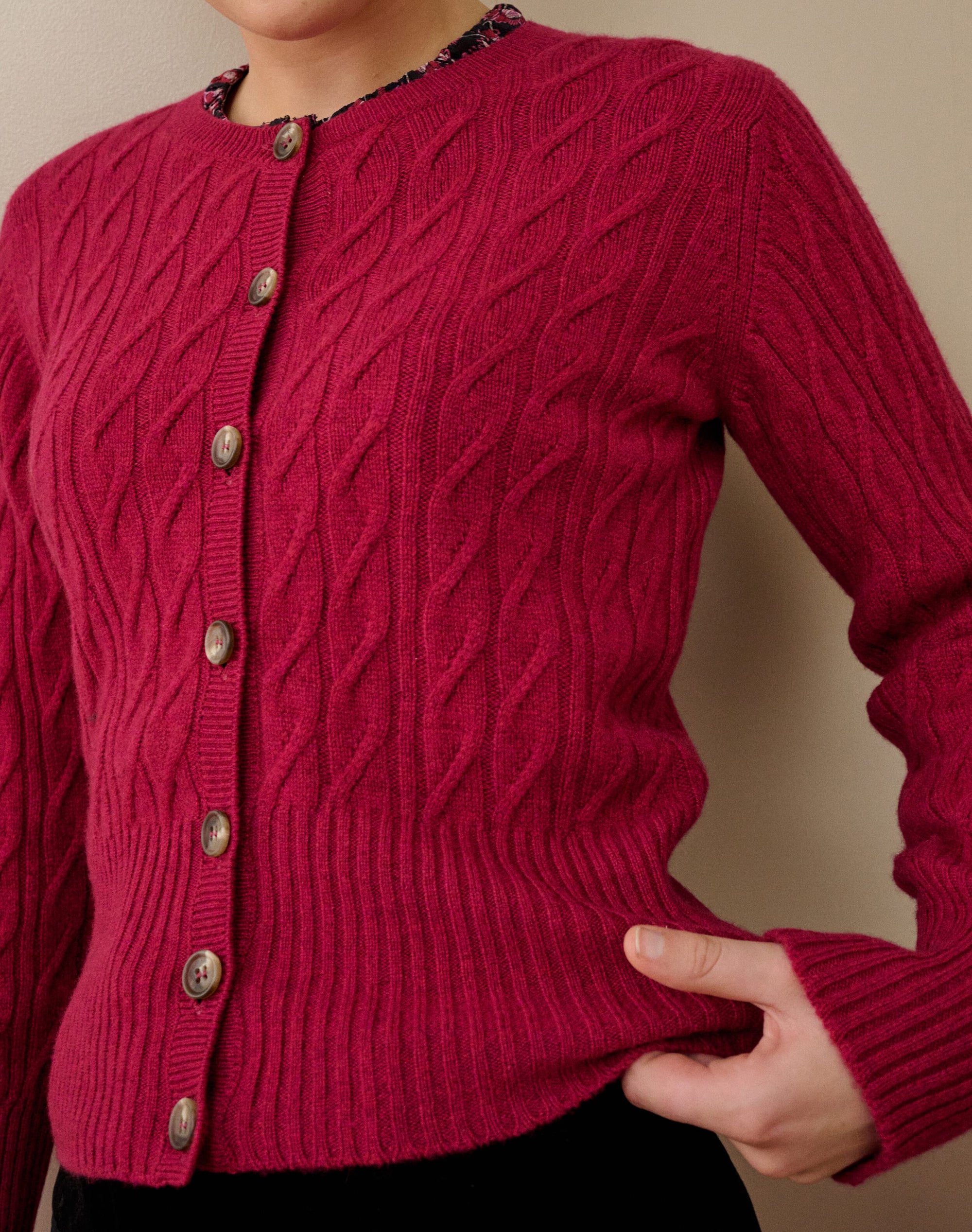 Cashmere Cable Cardigan