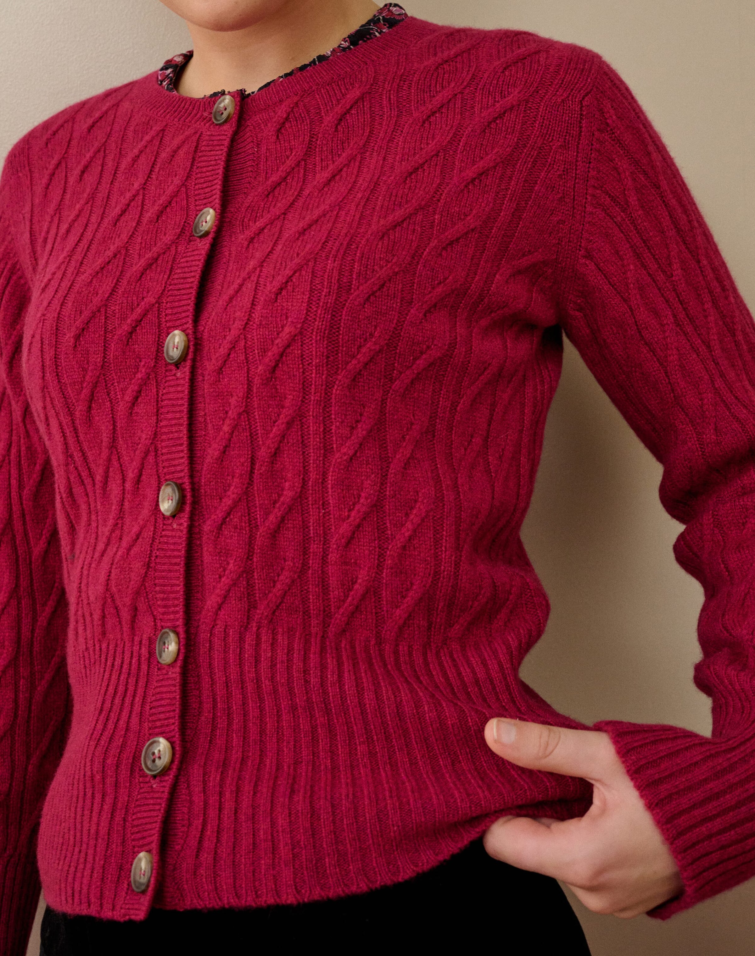 Cashmere Cable Cardigan