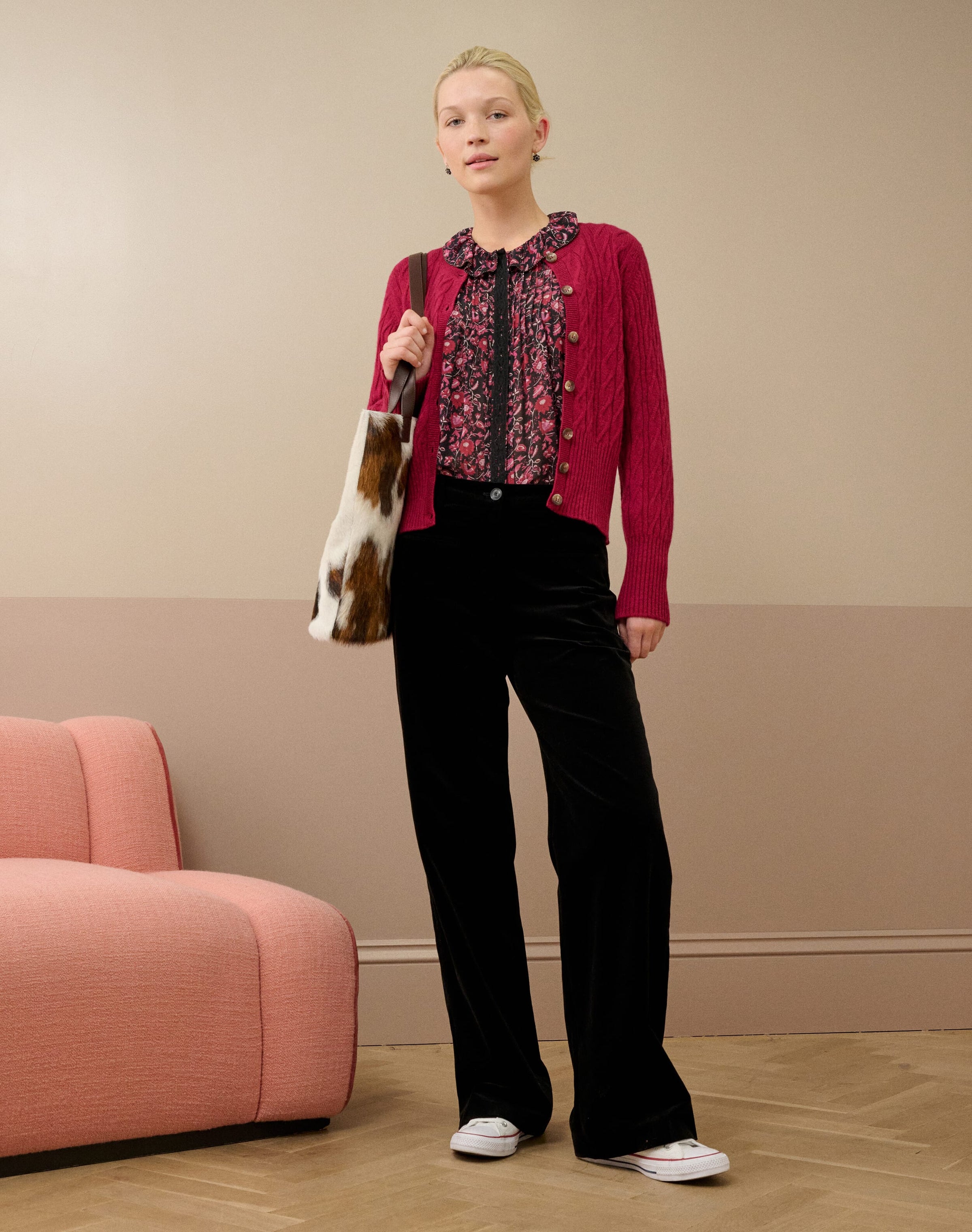 Cashmere Cable Cardigan