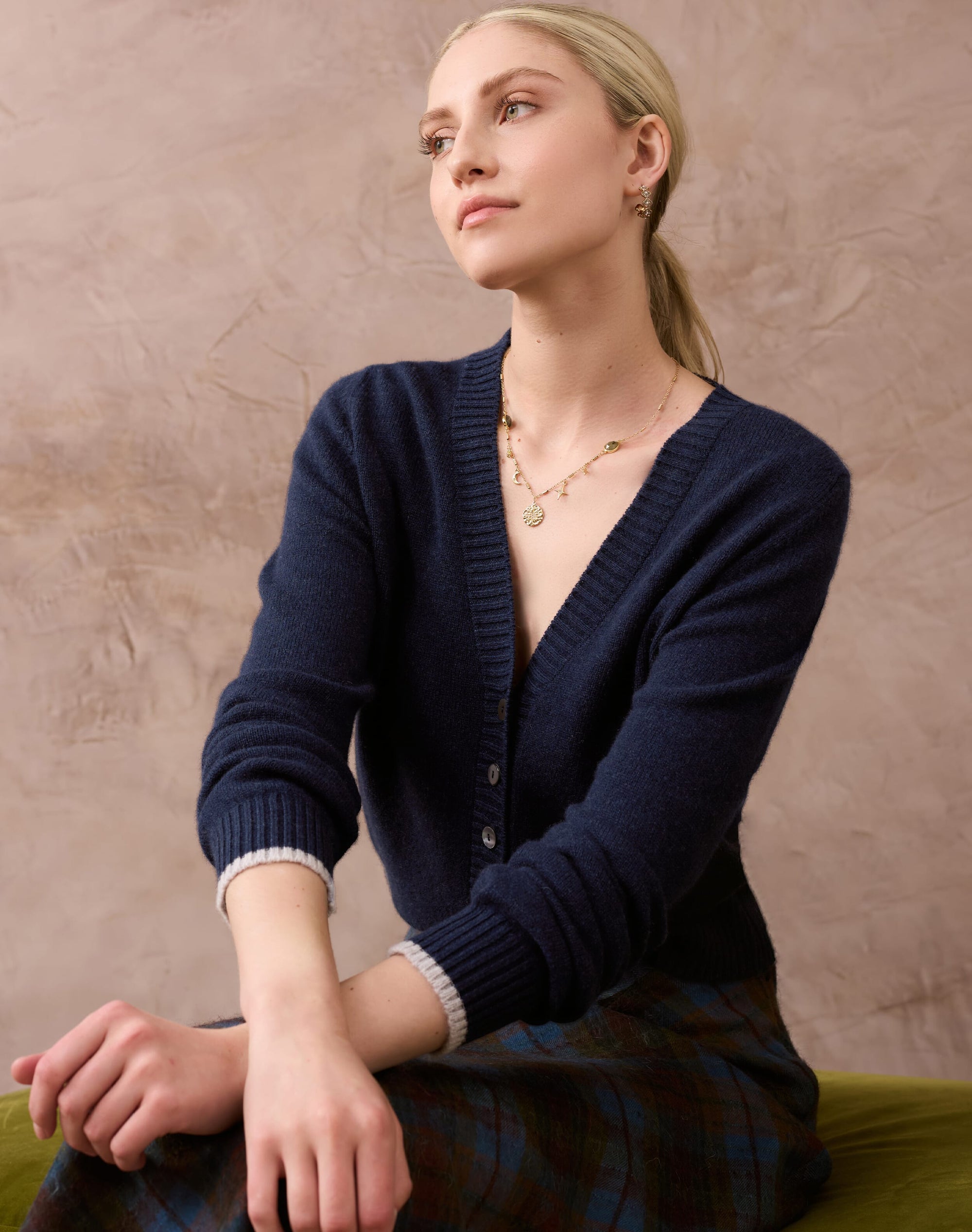 Cashmere V Neck Cardigan