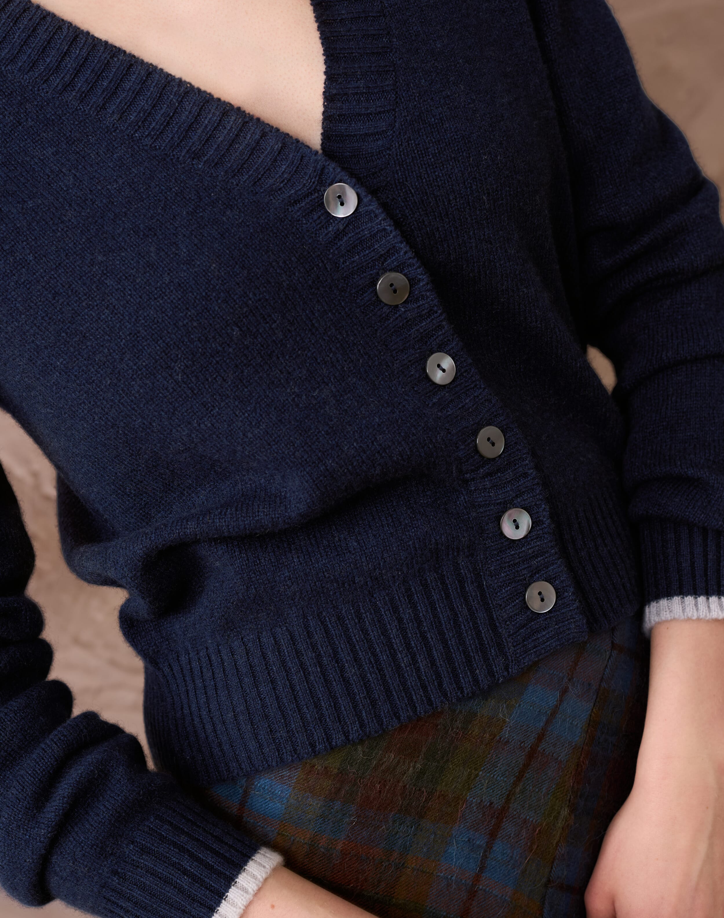 Cashmere V Neck Cardigan