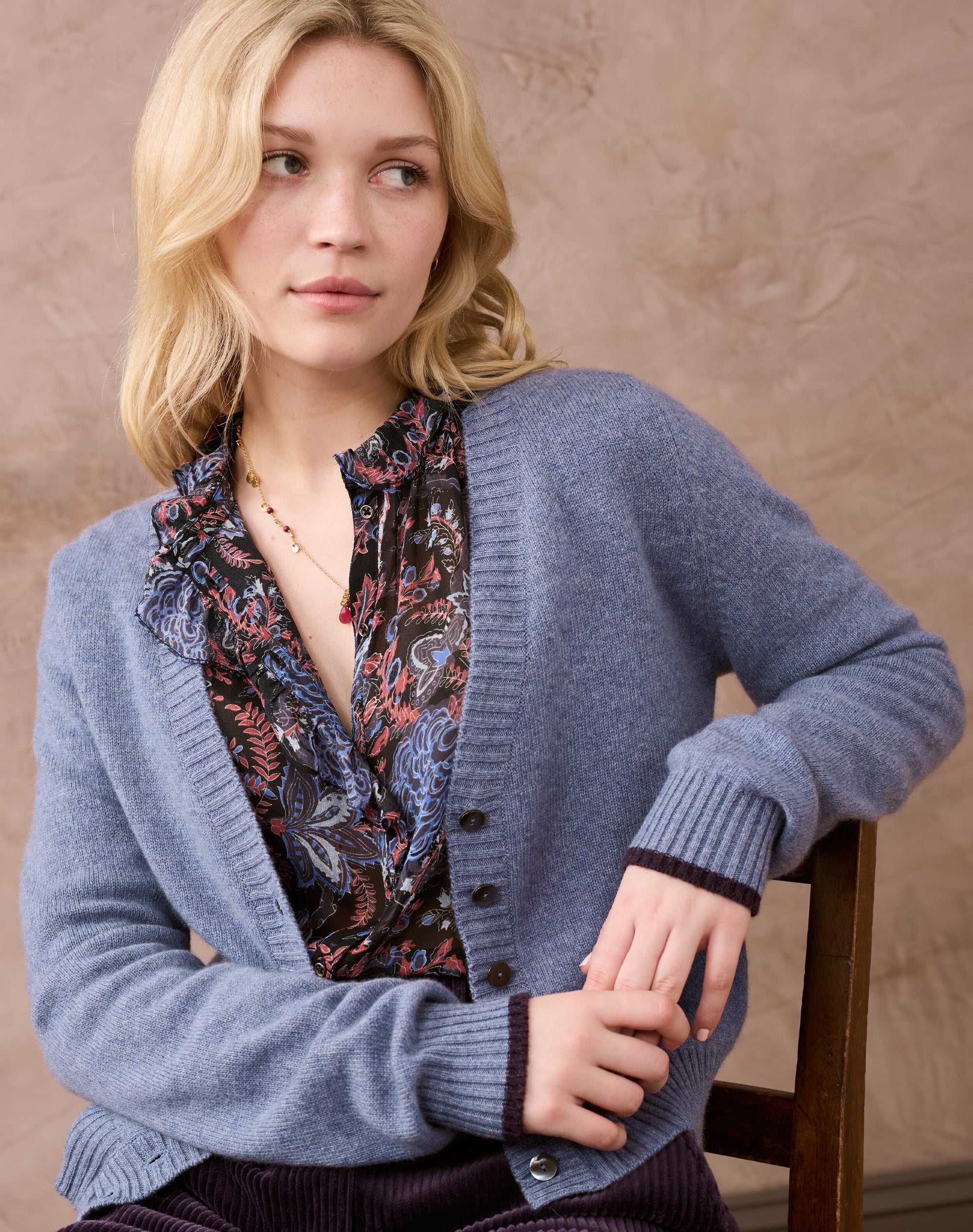 Cashmere V Neck Cardigan