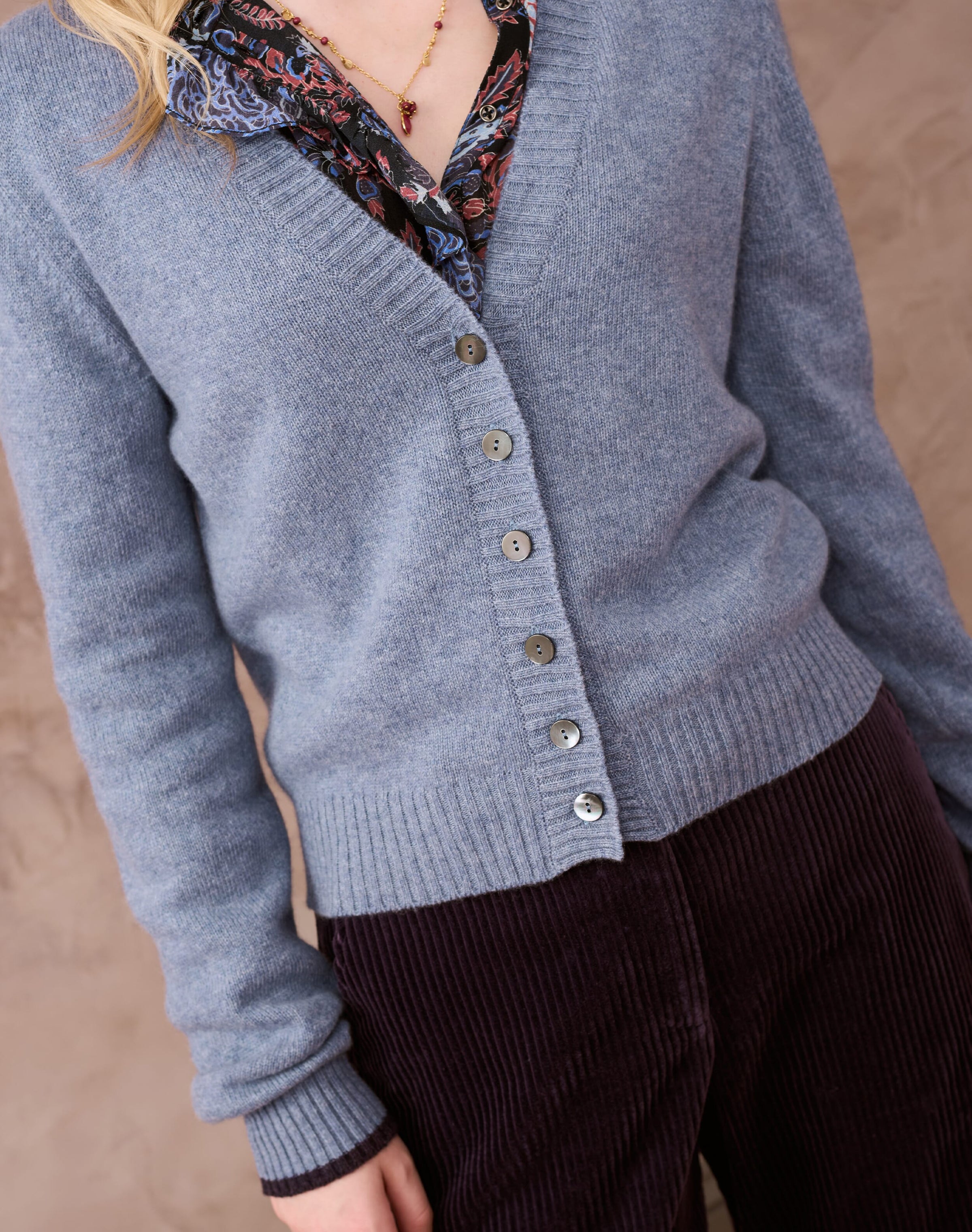 Cashmere V Neck Cardigan
