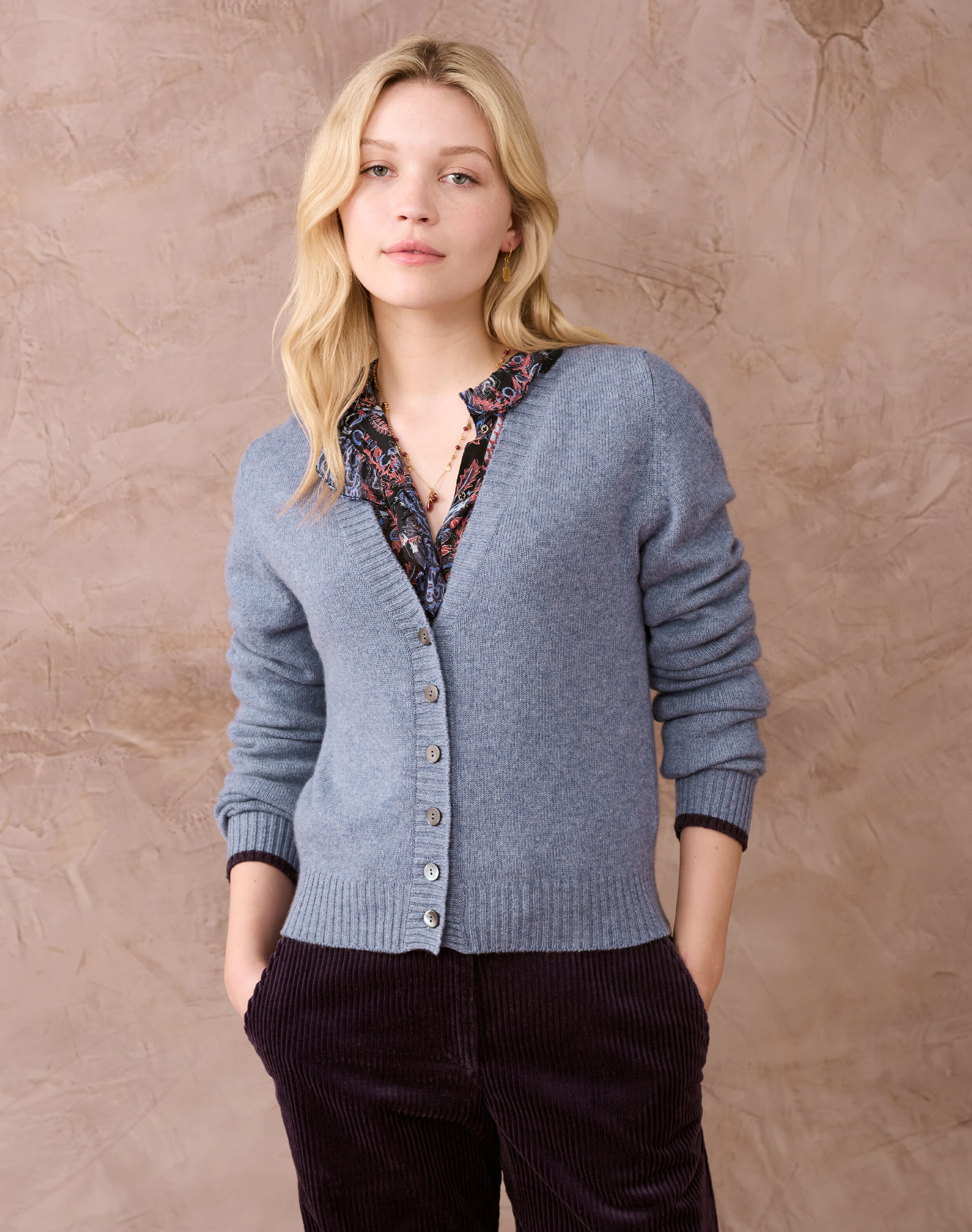 Cashmere V Neck Cardigan