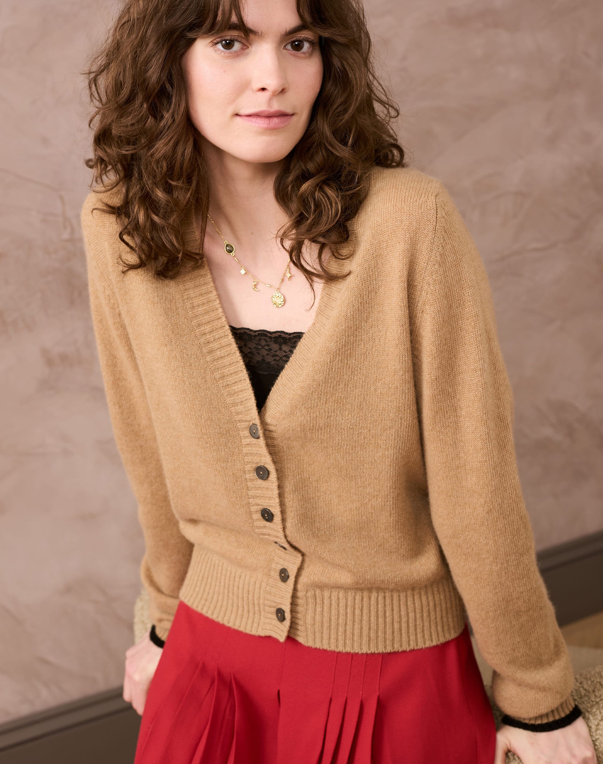 Cashmere V Neck Cardigan