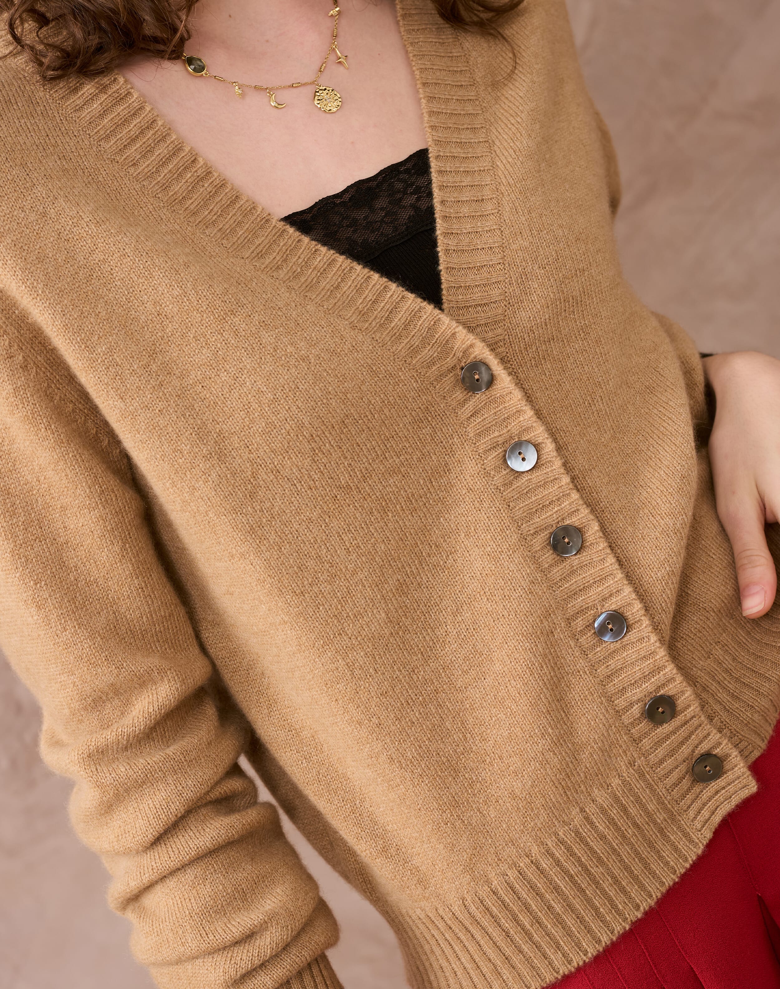 Cashmere V Neck Cardigan