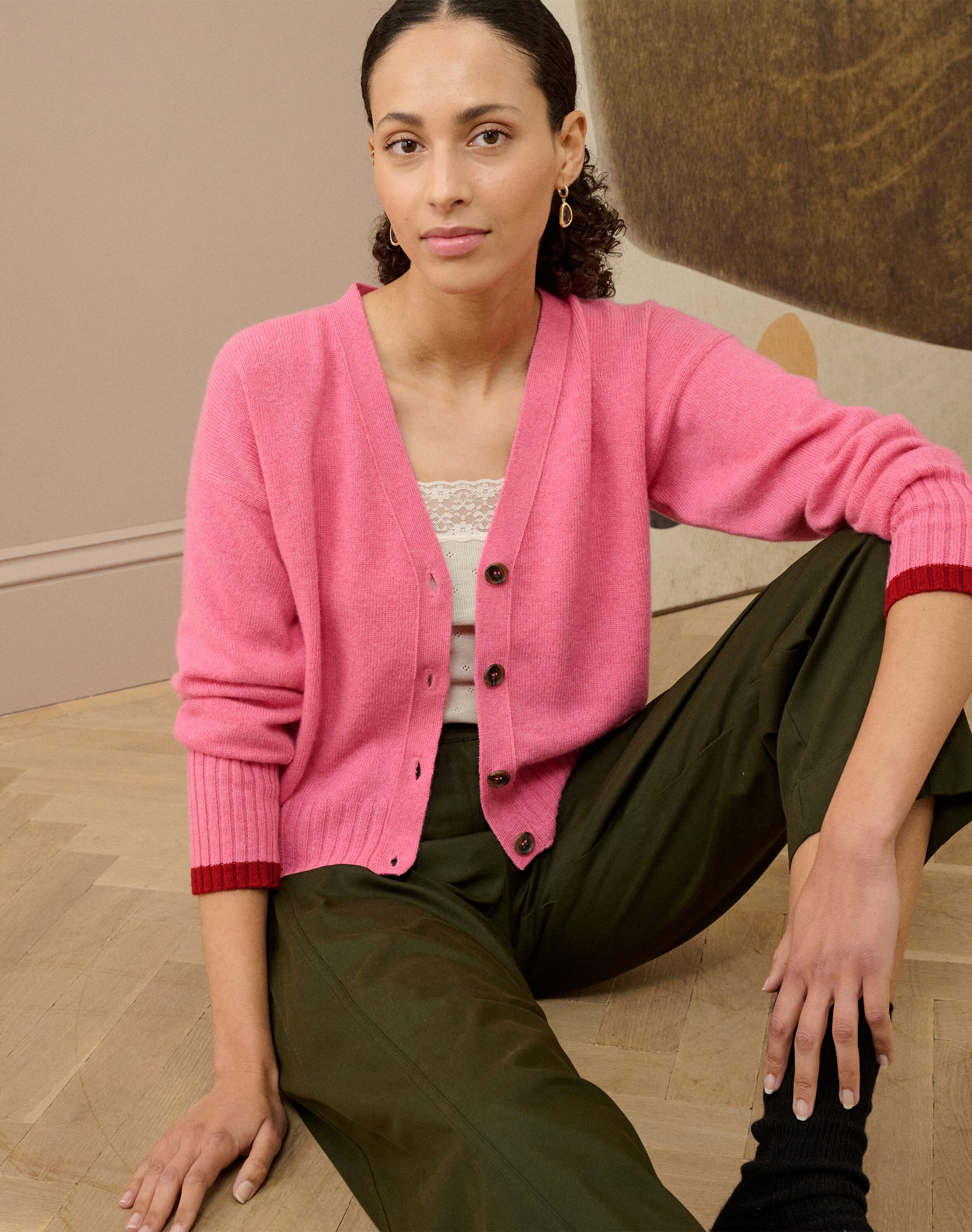 Cashmere V Neck Cardigan