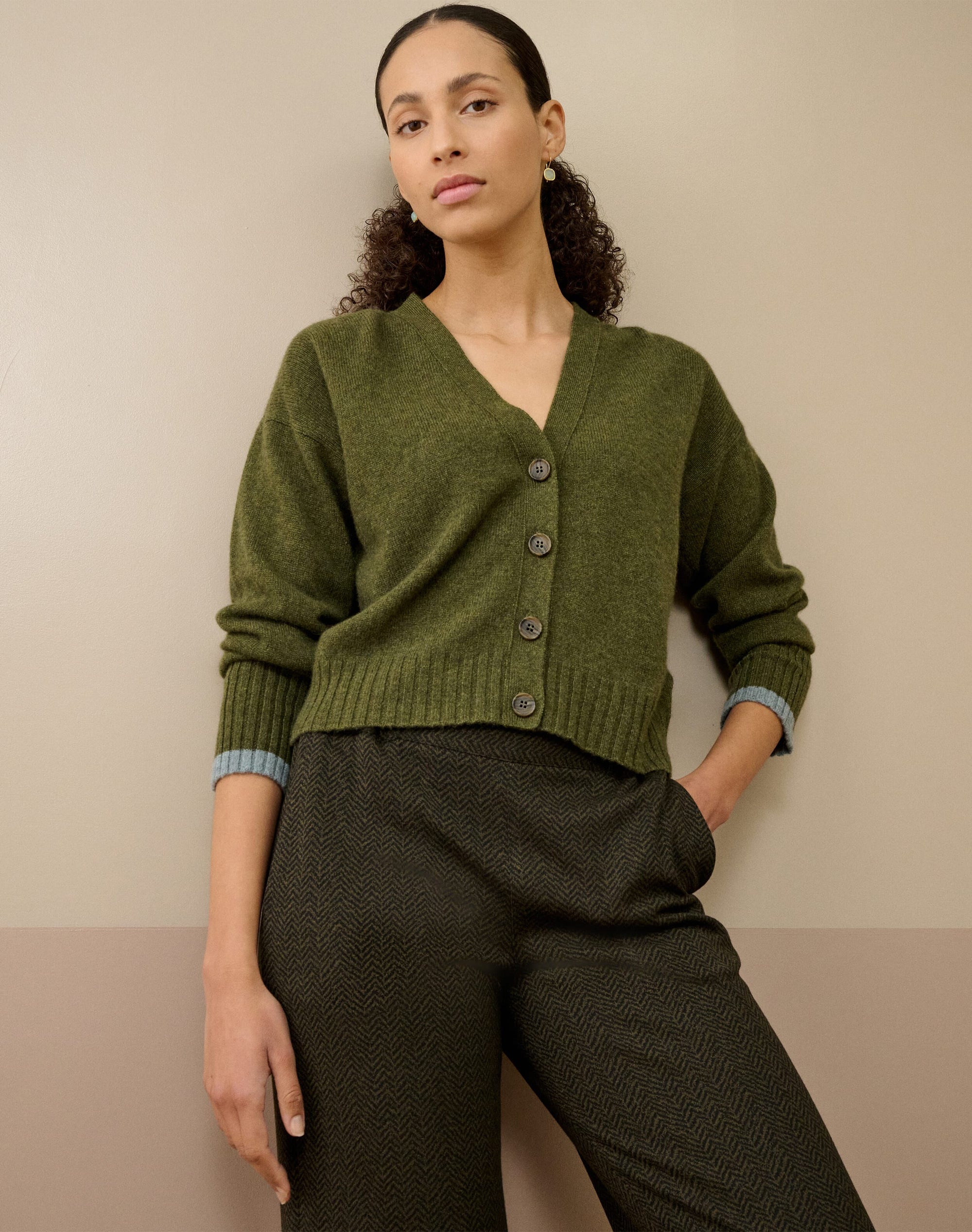 Cashmere V Neck Cardigan