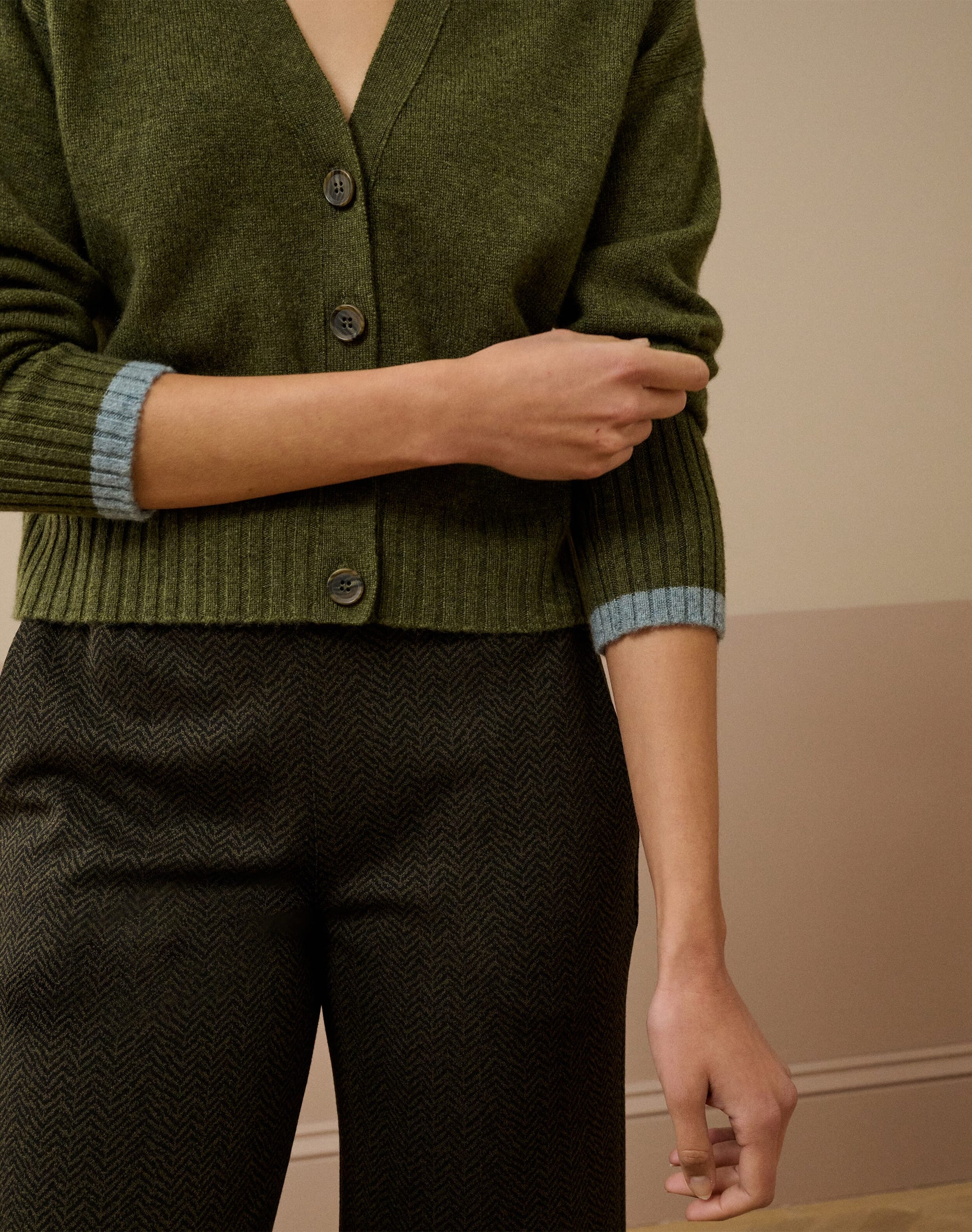 Cashmere V Neck Cardigan