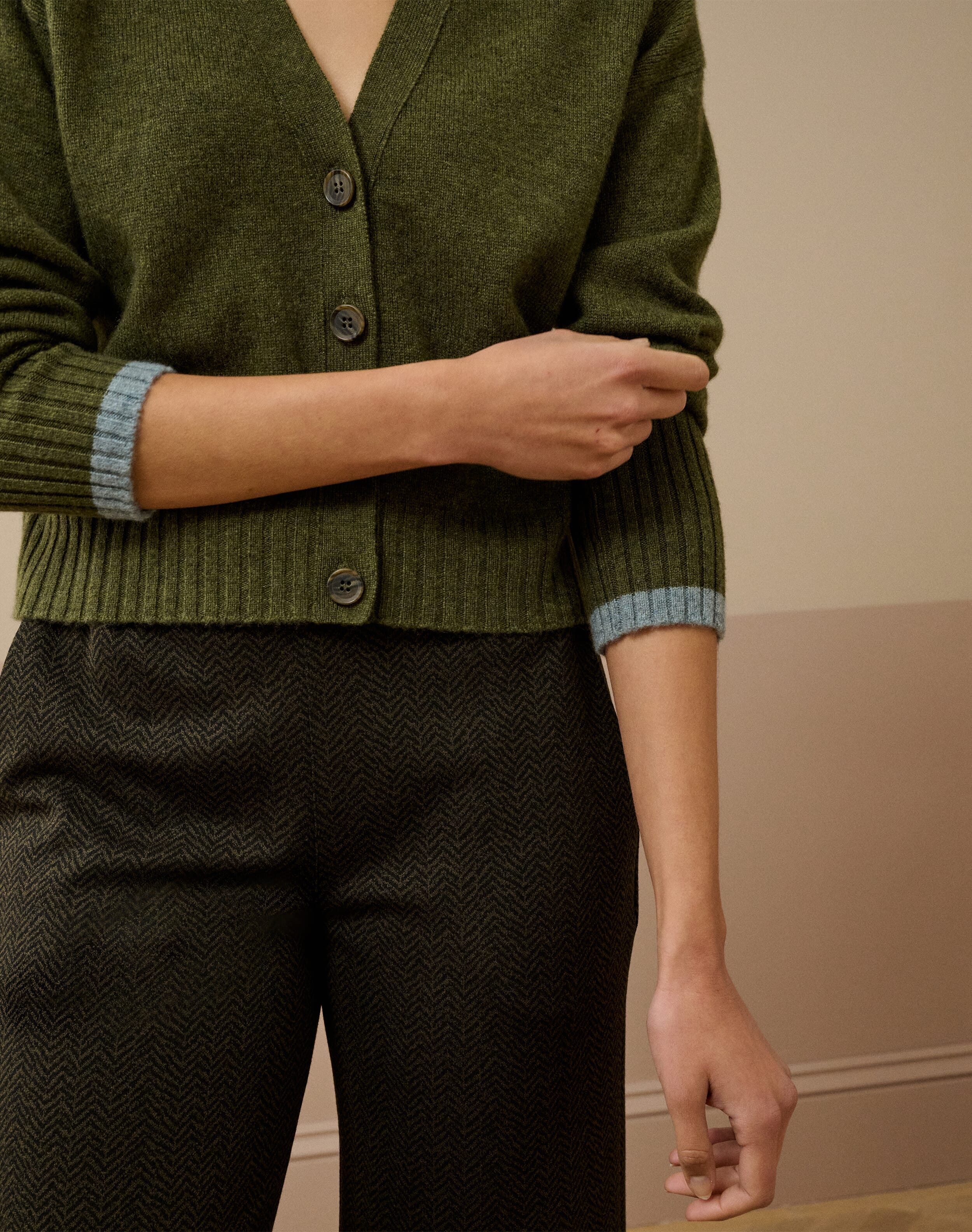Cashmere V Neck Cardigan