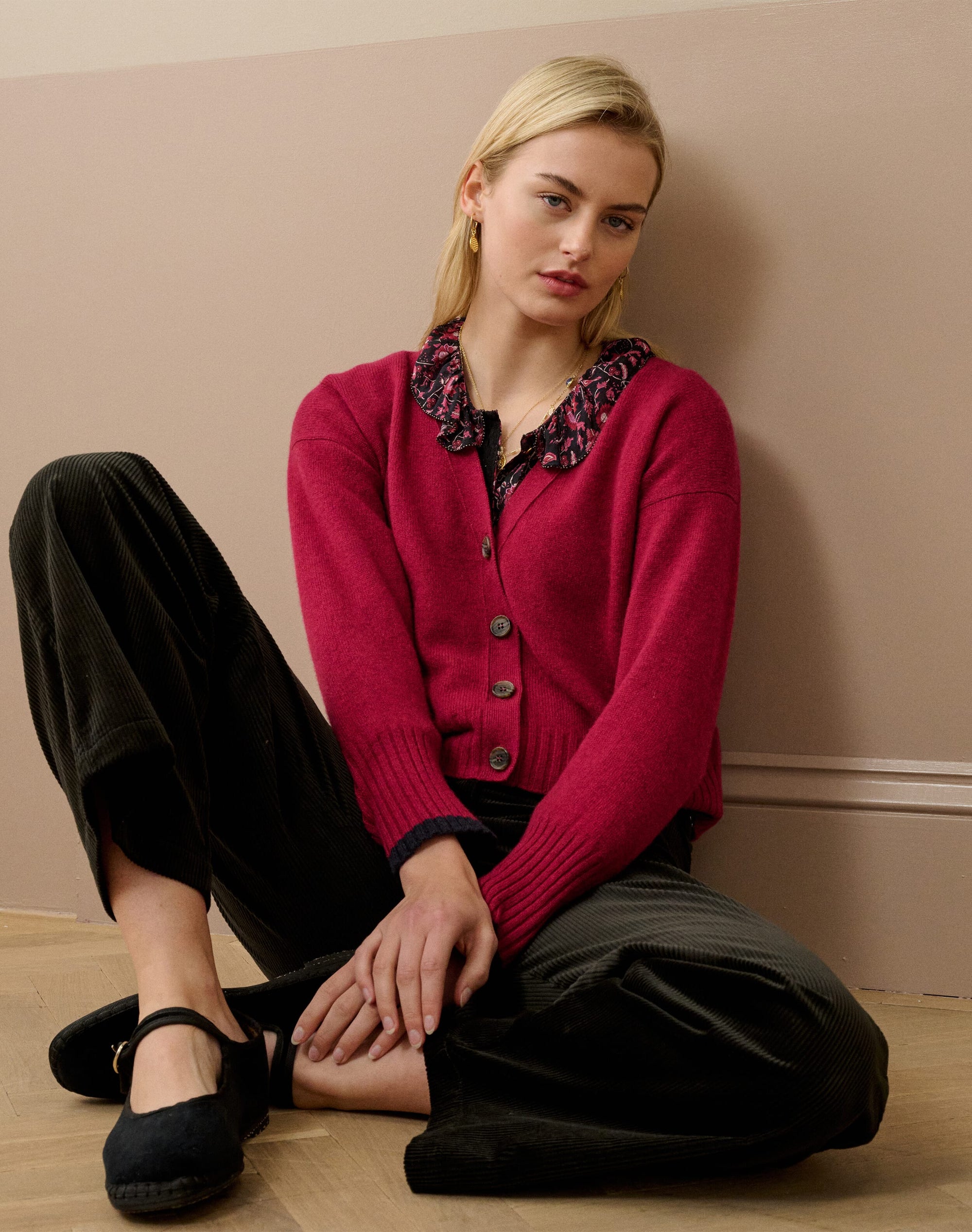 Cashmere V Neck Cardigan