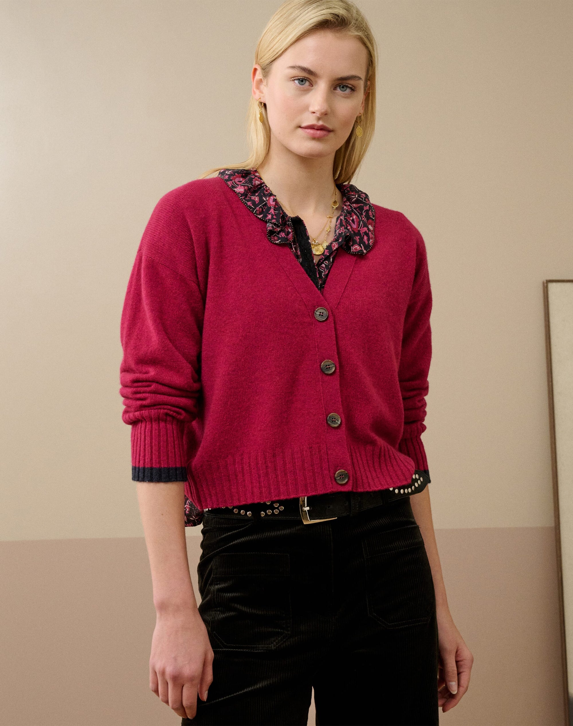 Cashmere V Neck Cardigan