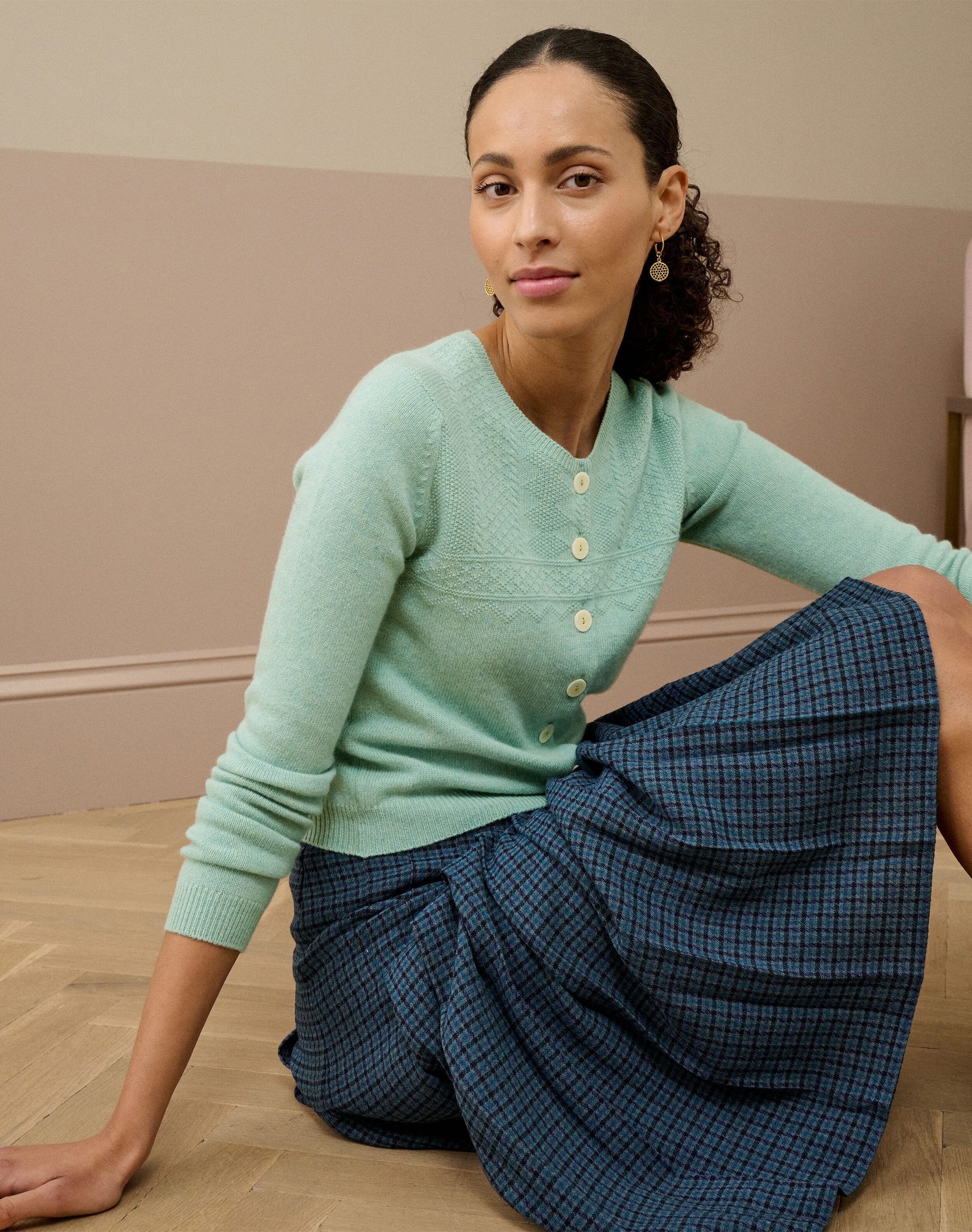 Cashmere Guernsey Cardigan