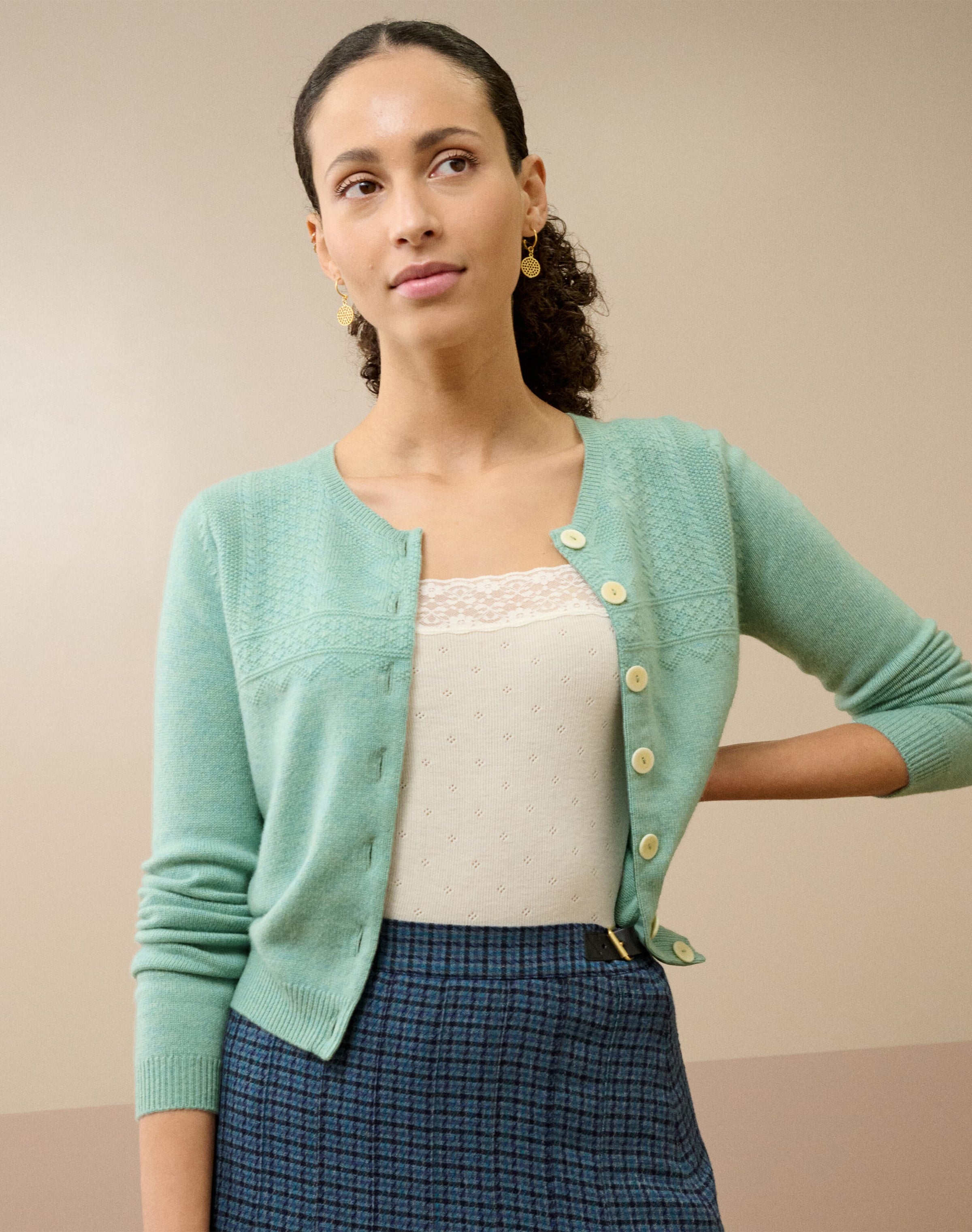 Cashmere Guernsey Cardigan