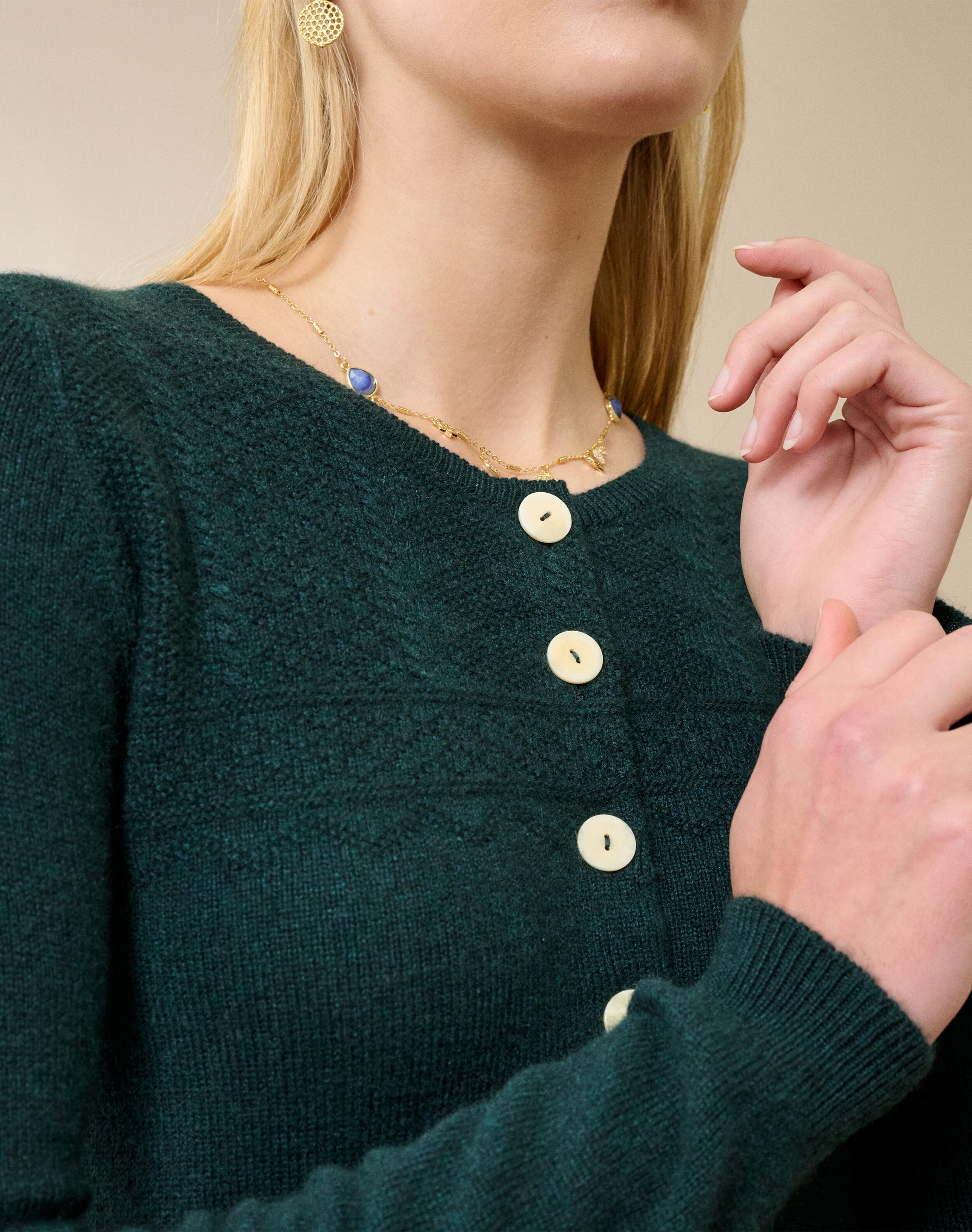 Cashmere Guernsey Cardigan