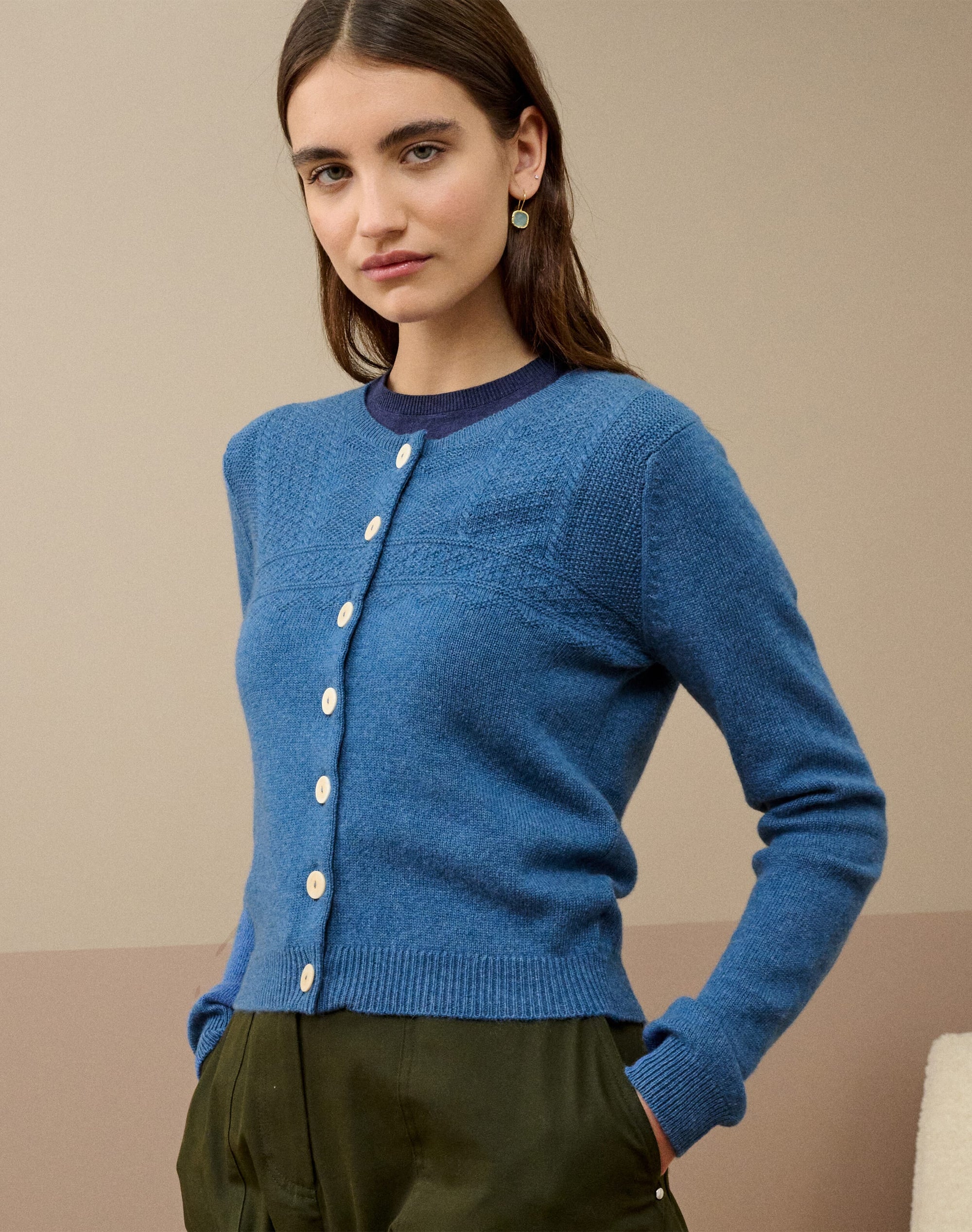 Cashmere Guernsey Cardigan