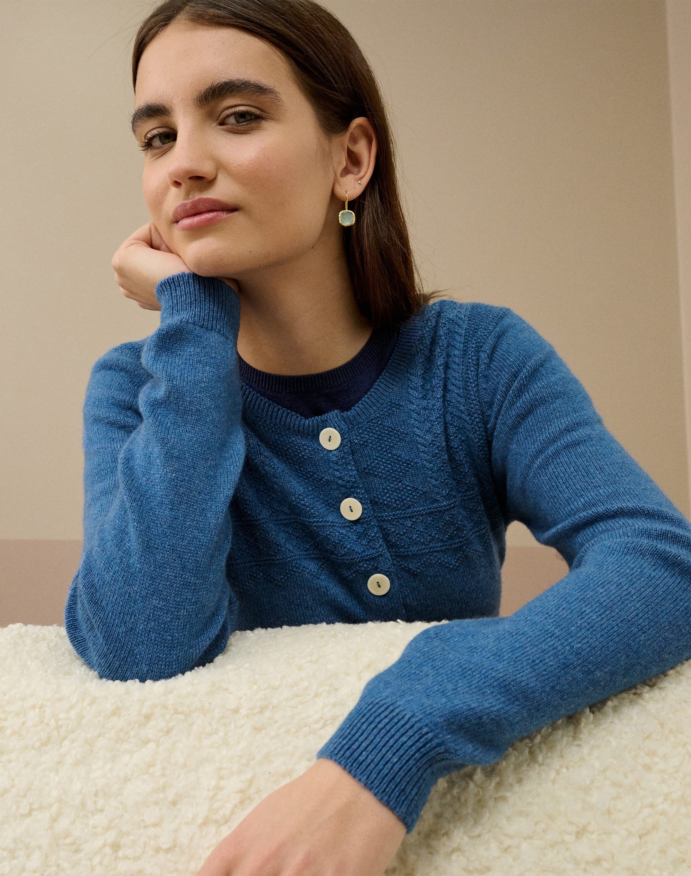 Cashmere Guernsey Cardigan