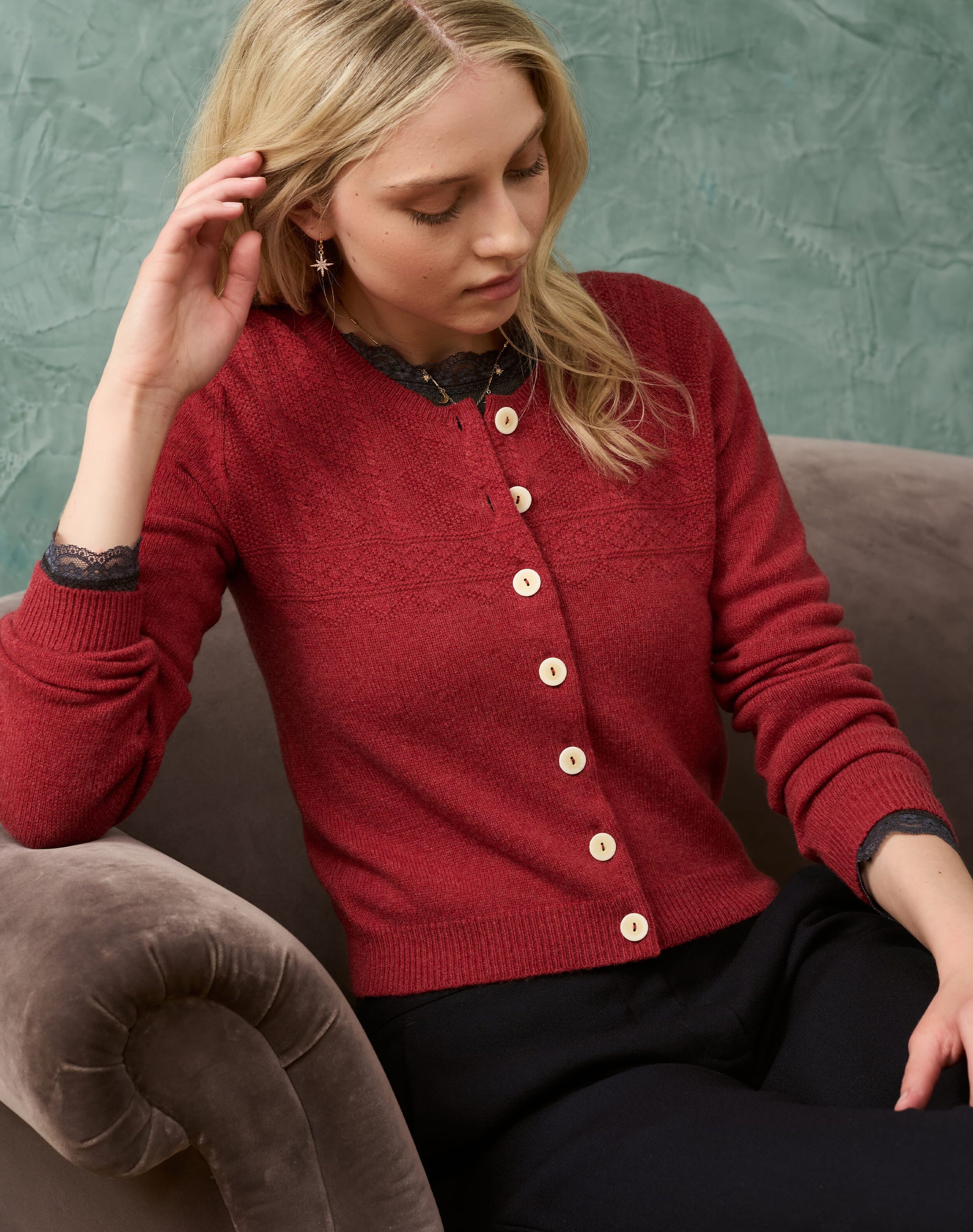 Cashmere Guernsey Cardigan