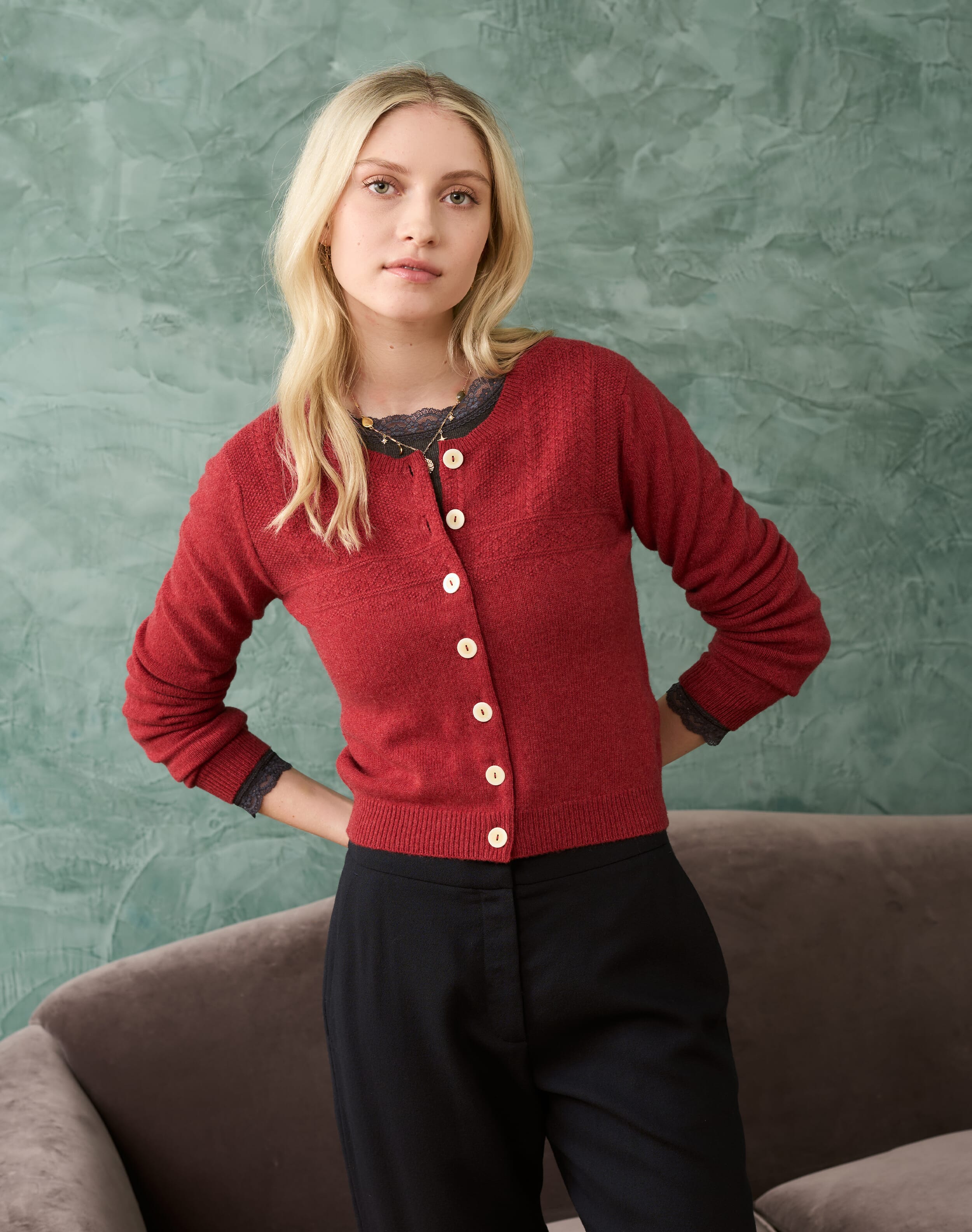 Cashmere Guernsey Cardigan