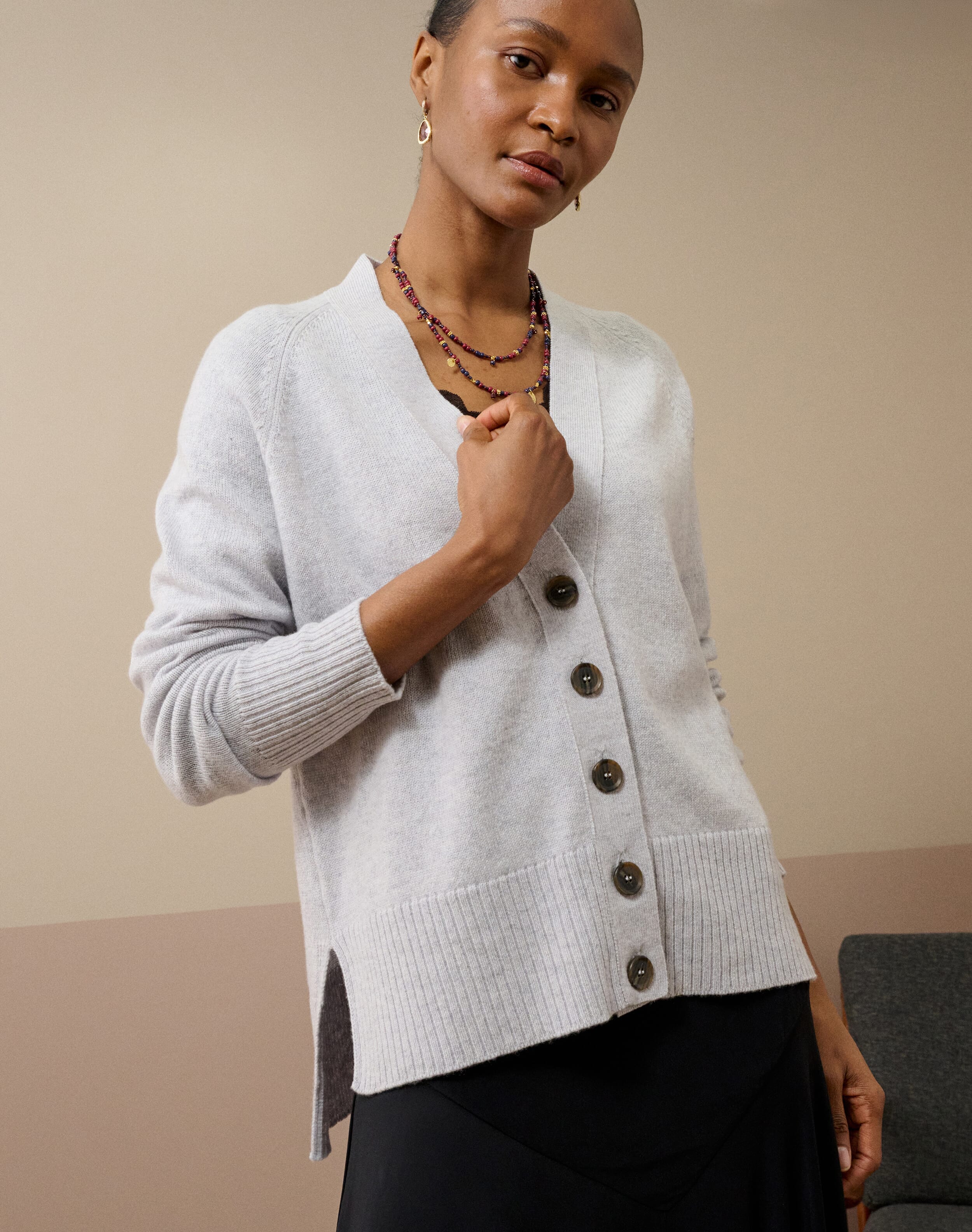 Cashmere Long Line Cardigan