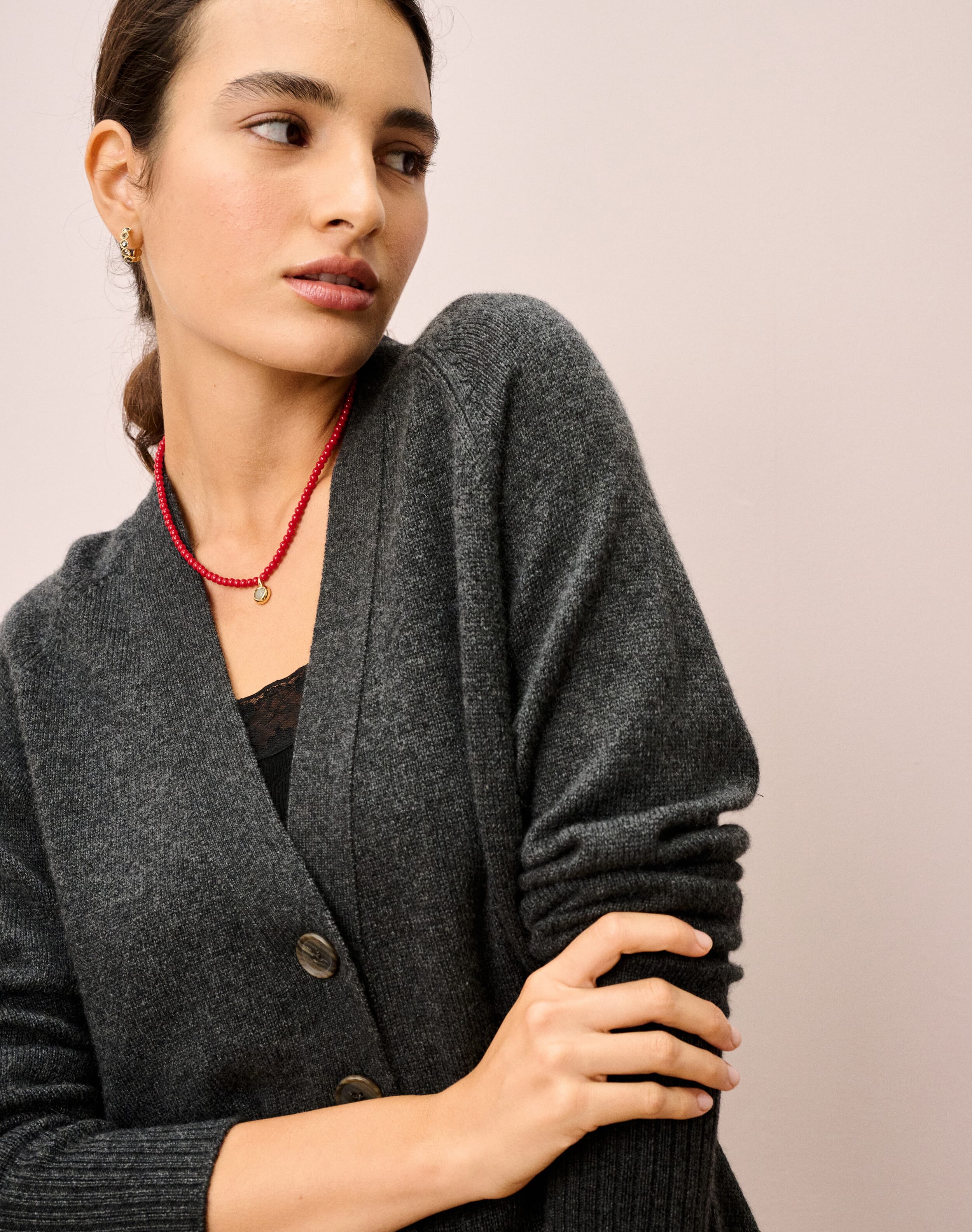 Cashmere Long Line Cardigan