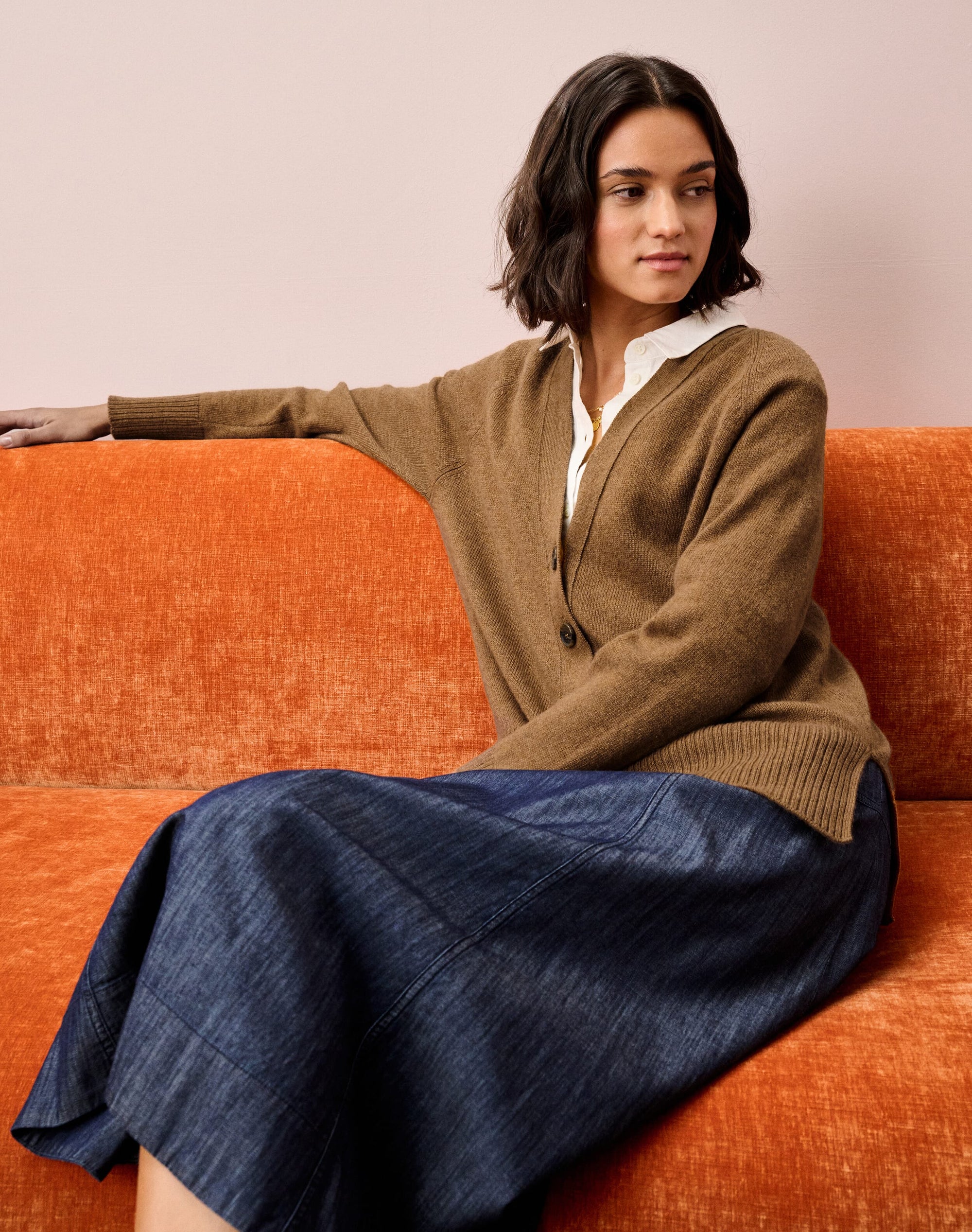Cashmere Long Line Cardigan