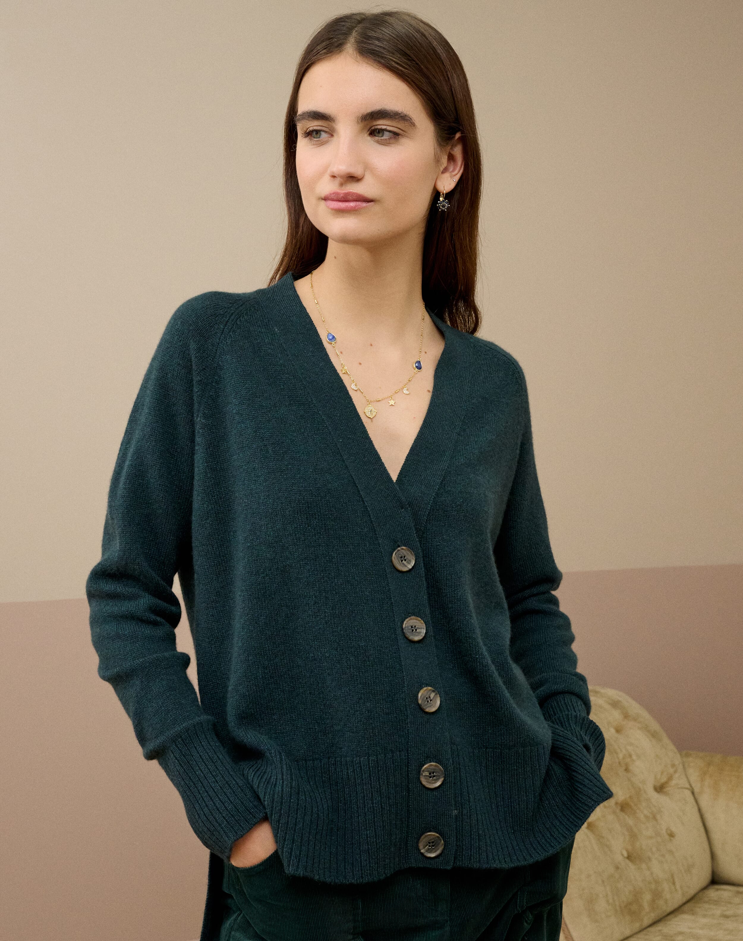 Cashmere Long Line Cardigan