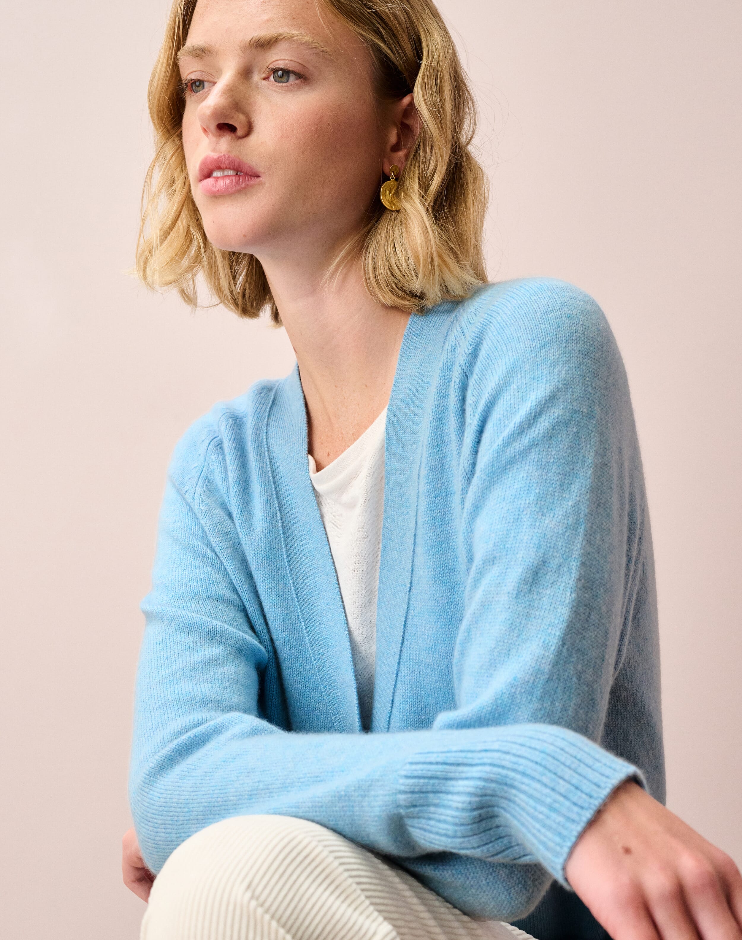 Cashmere Long Line Cardigan