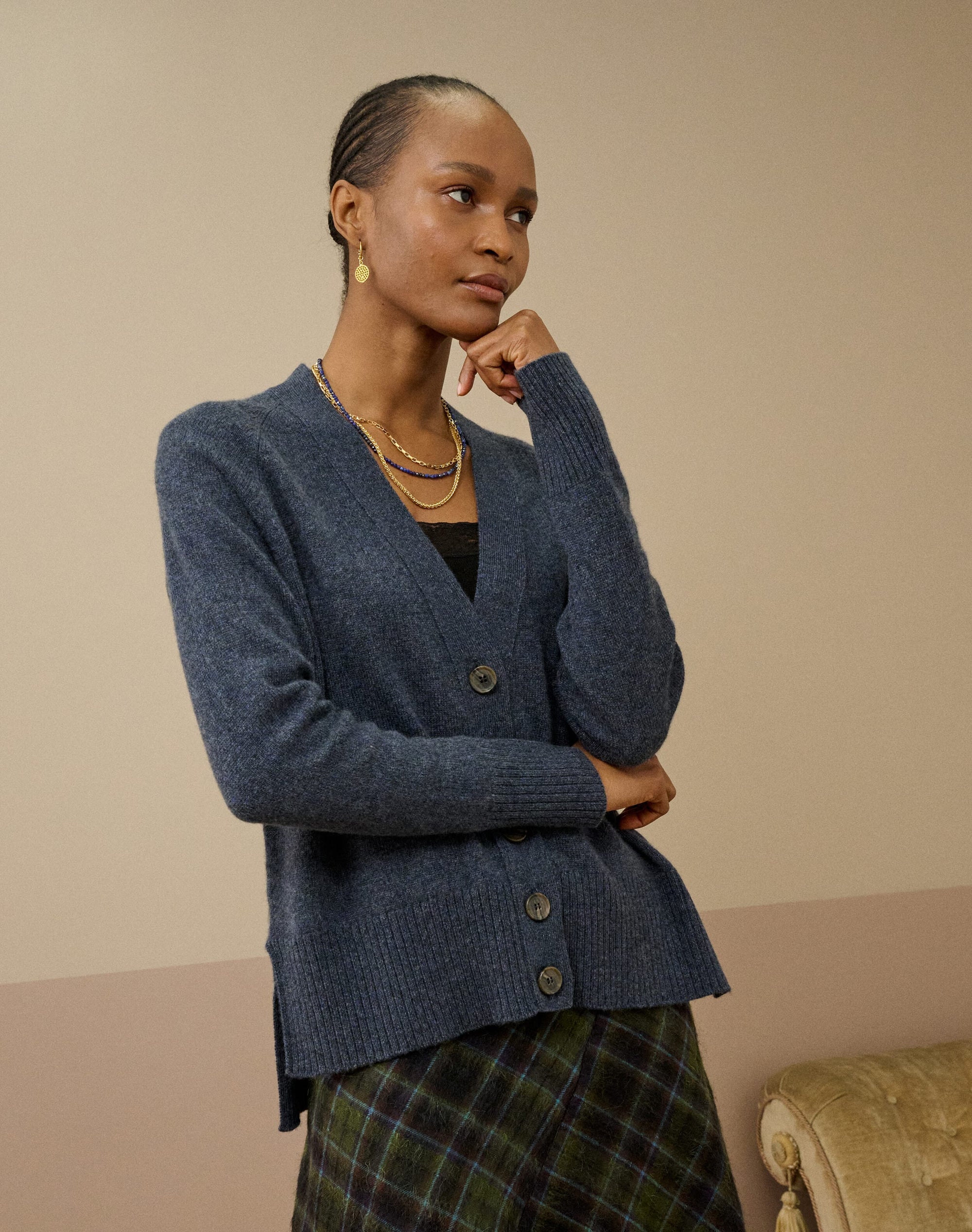 Cashmere Long Line Cardigan
