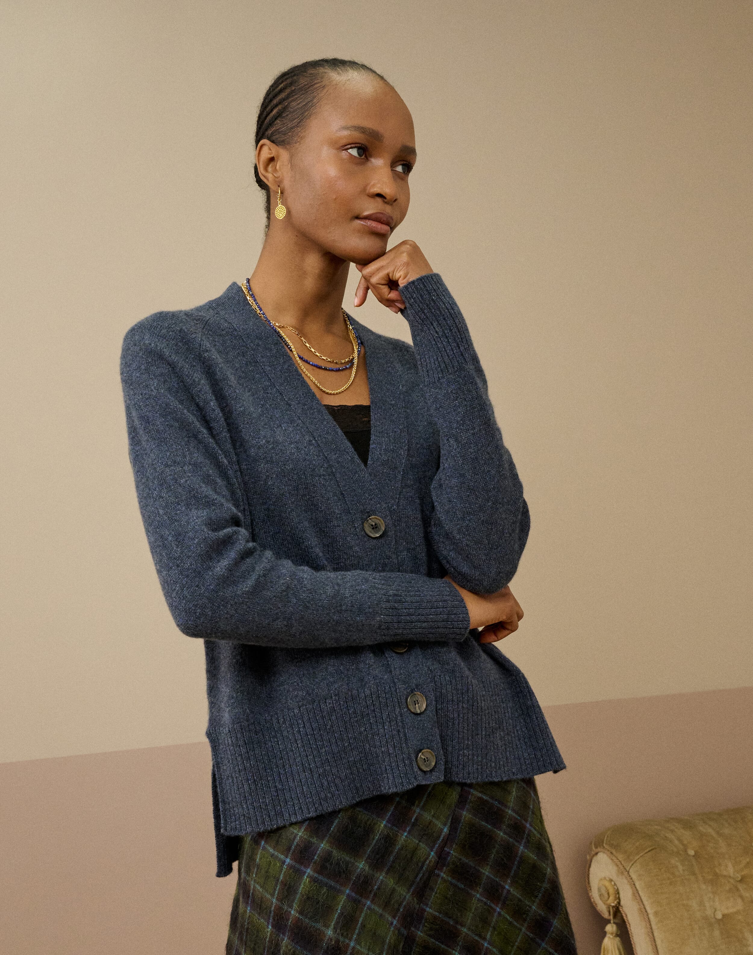 Cashmere Long Line Cardigan