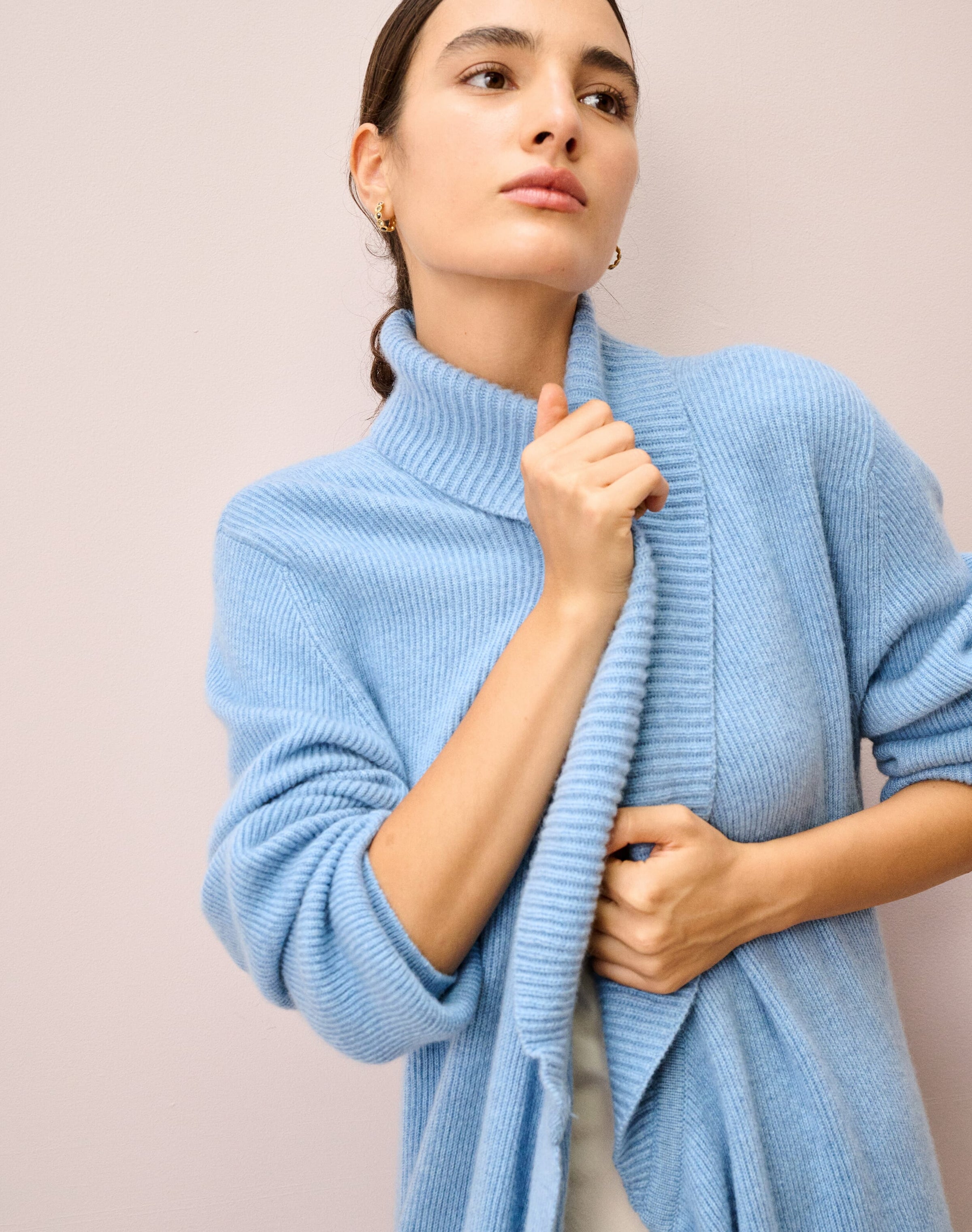Cashmere Ribbed Dressing Gown