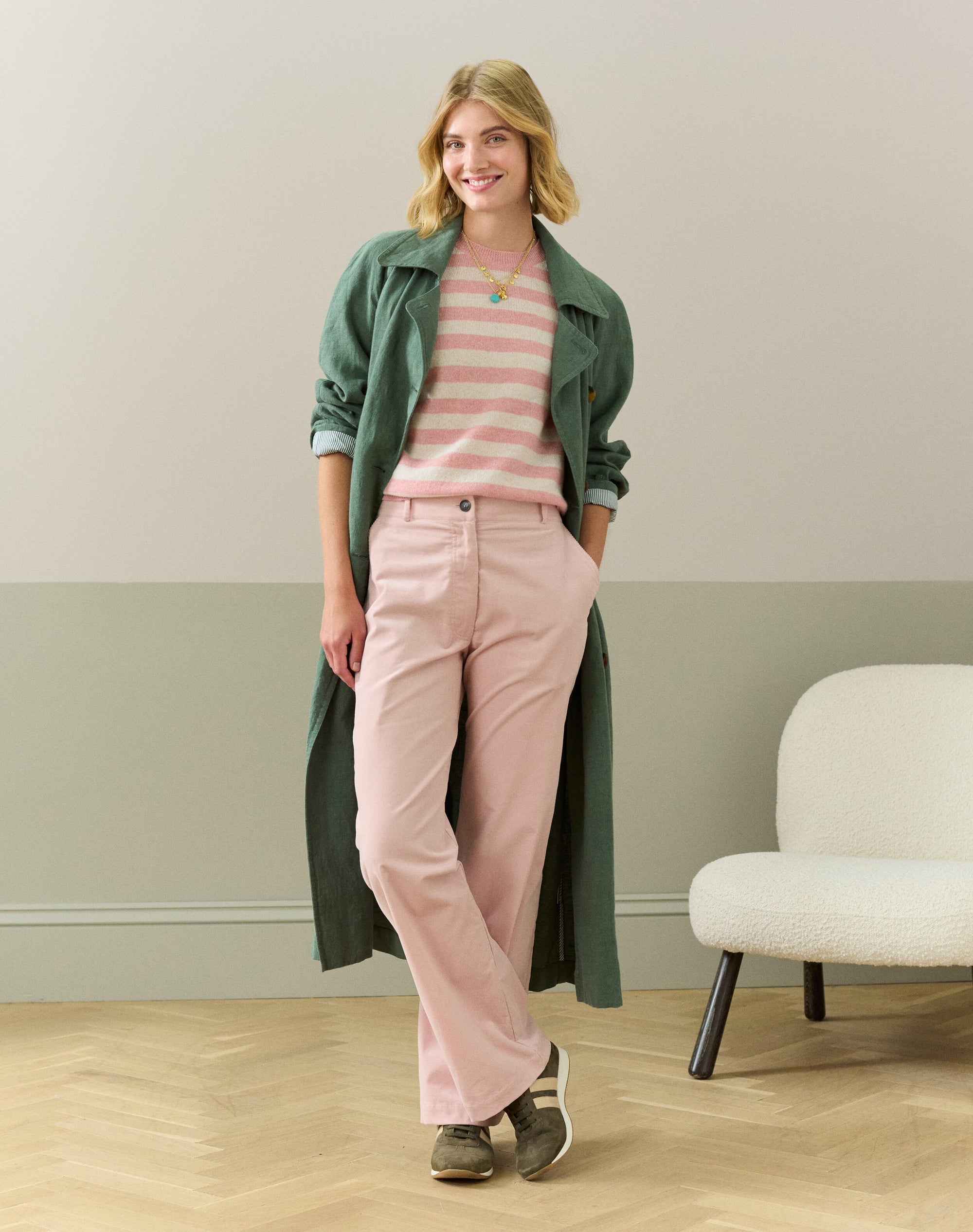 Cashmere Slouchy Breton T-Shirt