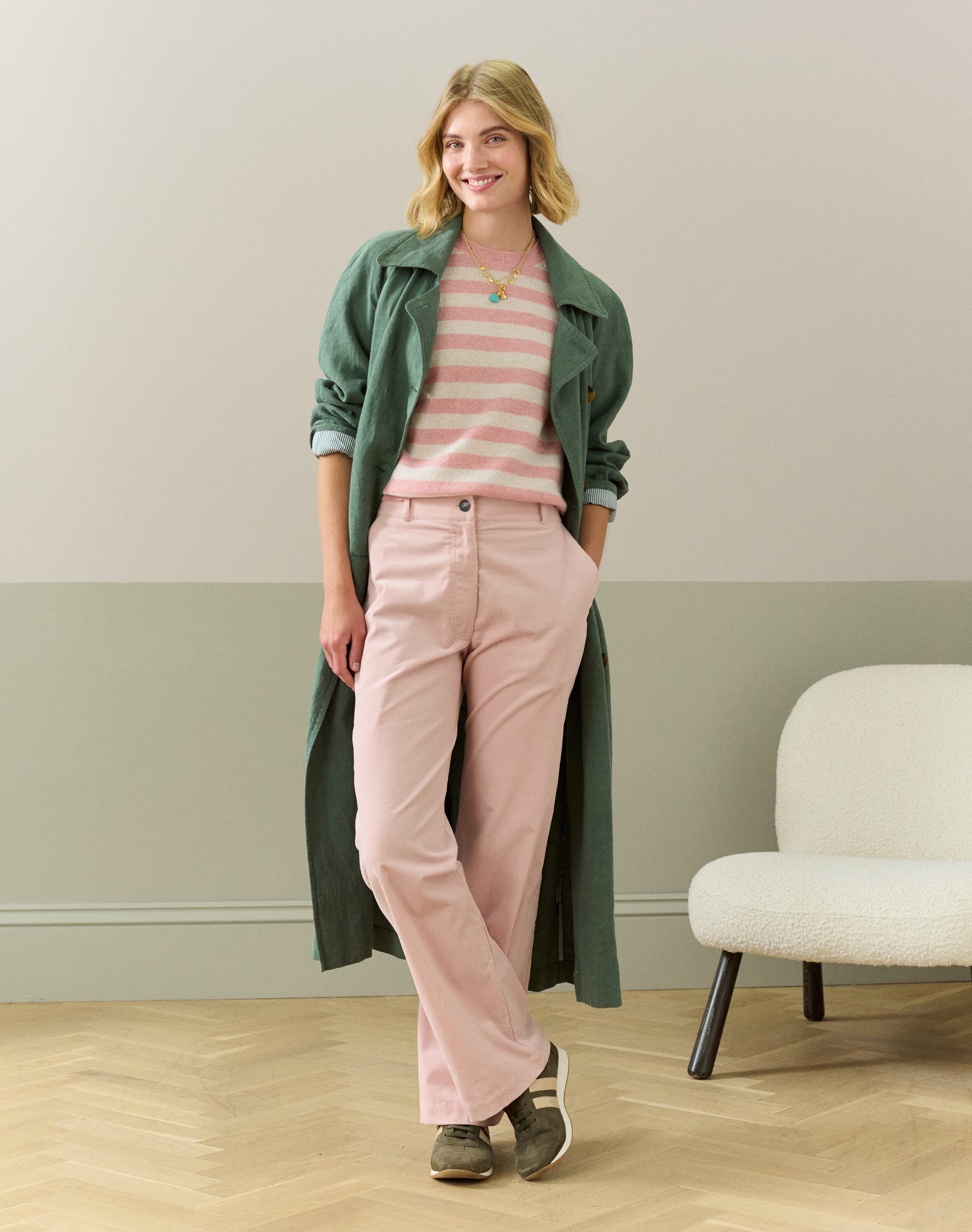 Cashmere Slouchy Breton T-Shirt