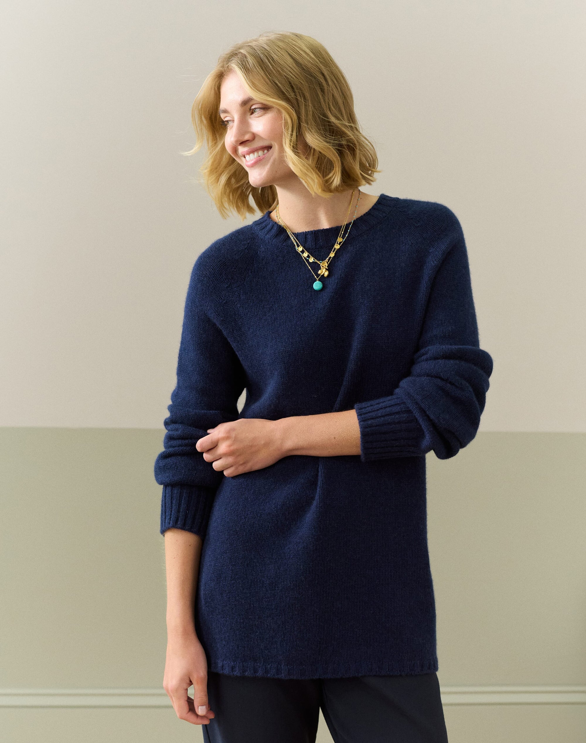 Cashmere Long Line Jumper