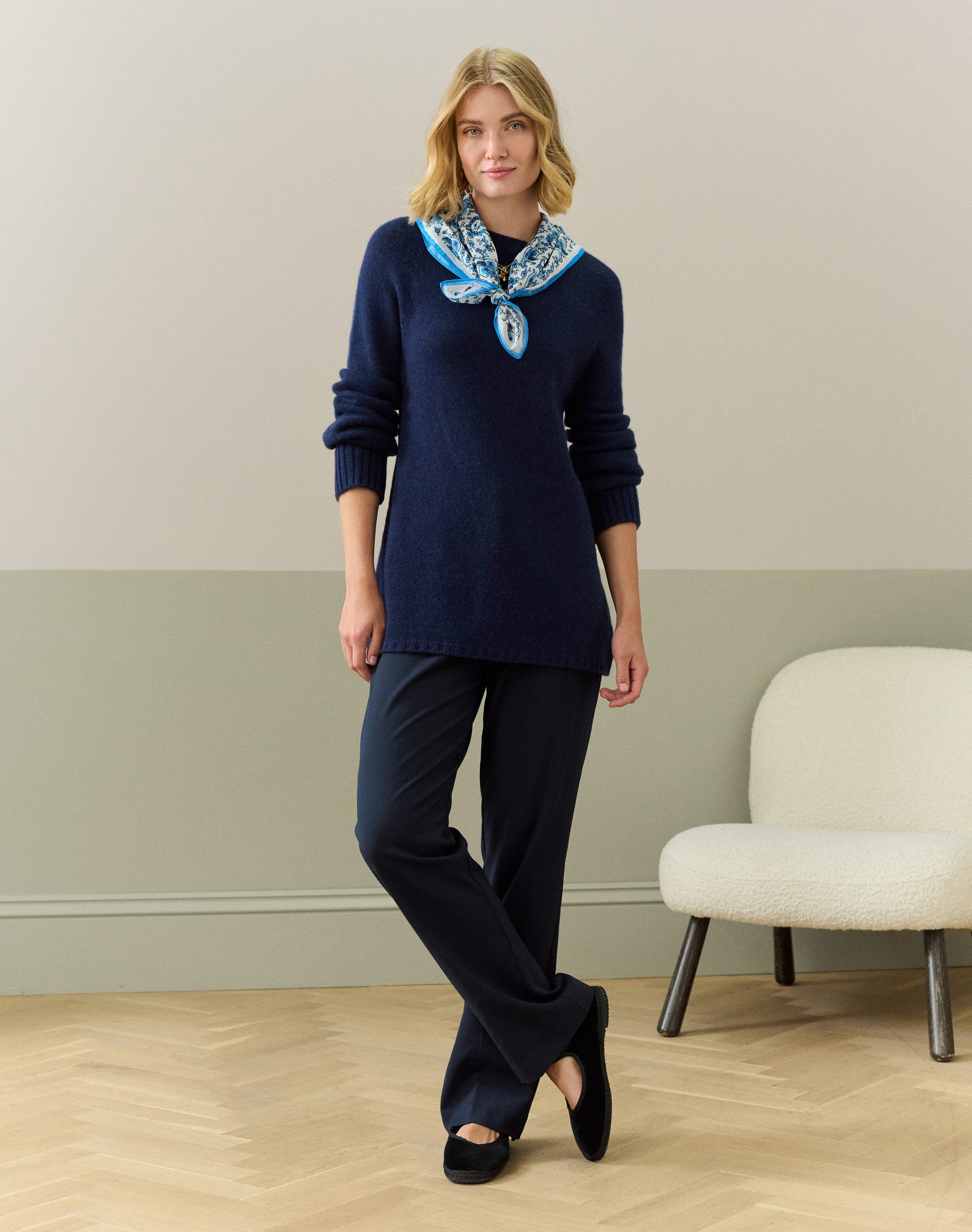 Cashmere Long Line Jumper