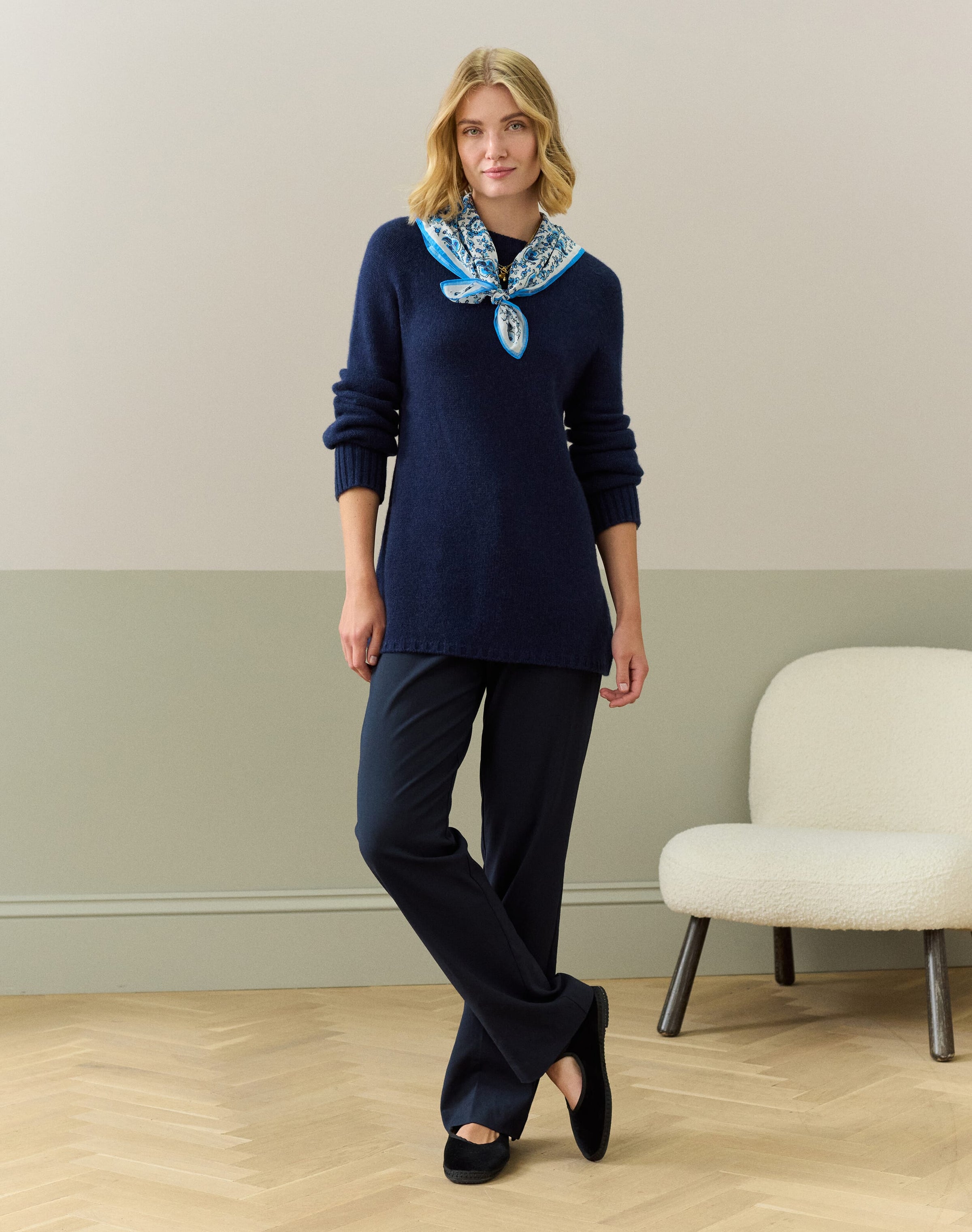 Cashmere Long Line Jumper