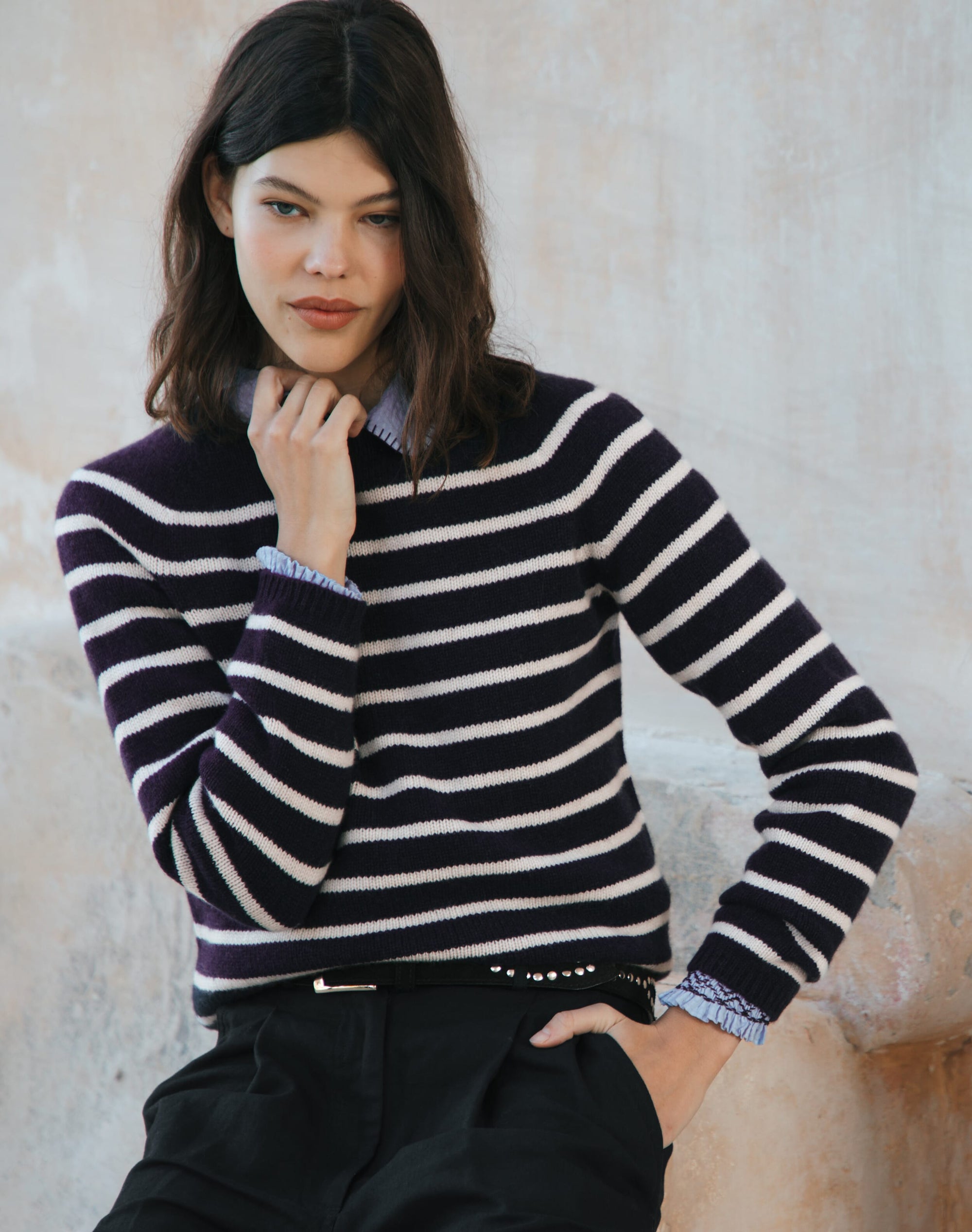 Cashmere Breton Stripe Jumper