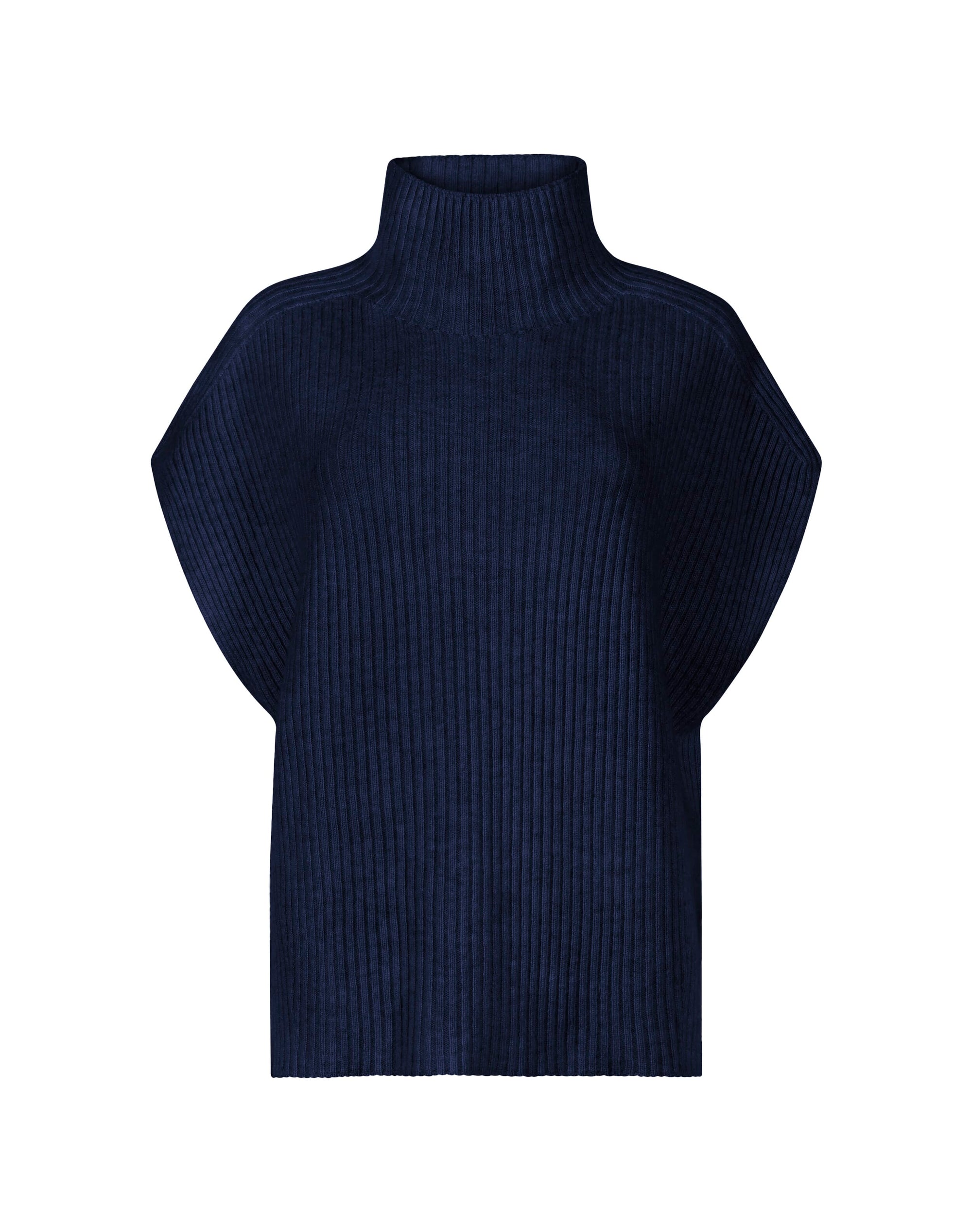 Cashmere Ribbed Poncho