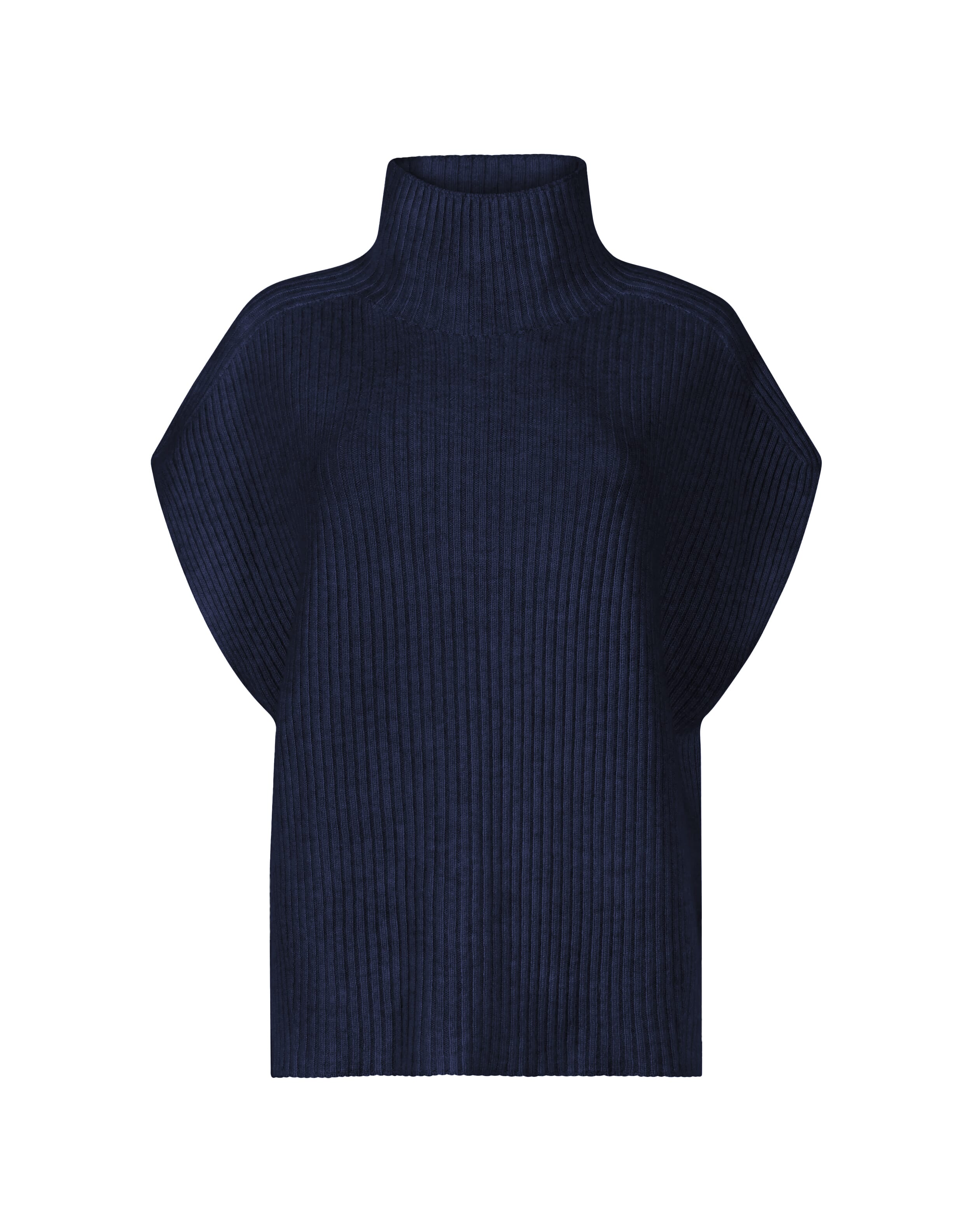 Cashmere Ribbed Poncho